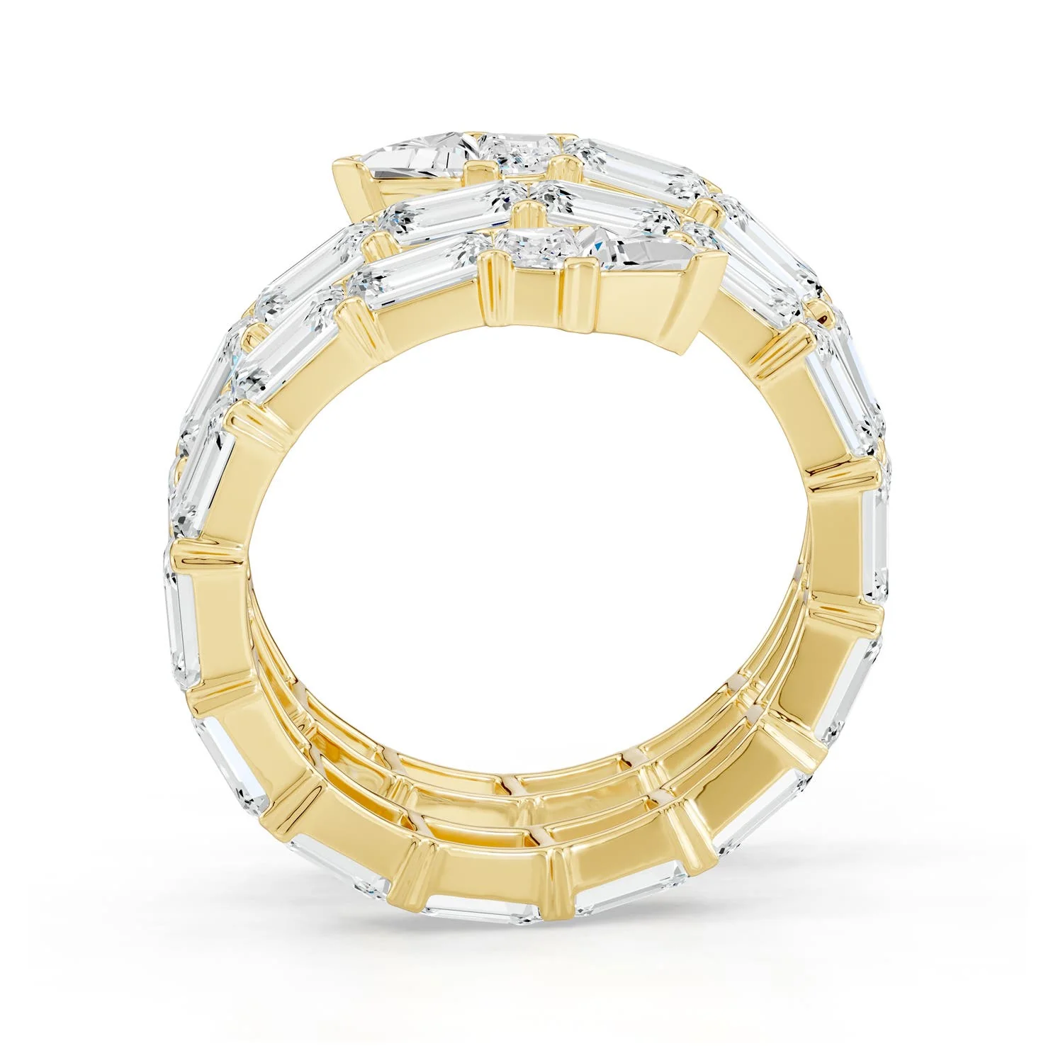 8.14 CTW The Davis Standard Snake Coil Lab-Grown Diamond Ring in 18K Yellow Gold - Image 9