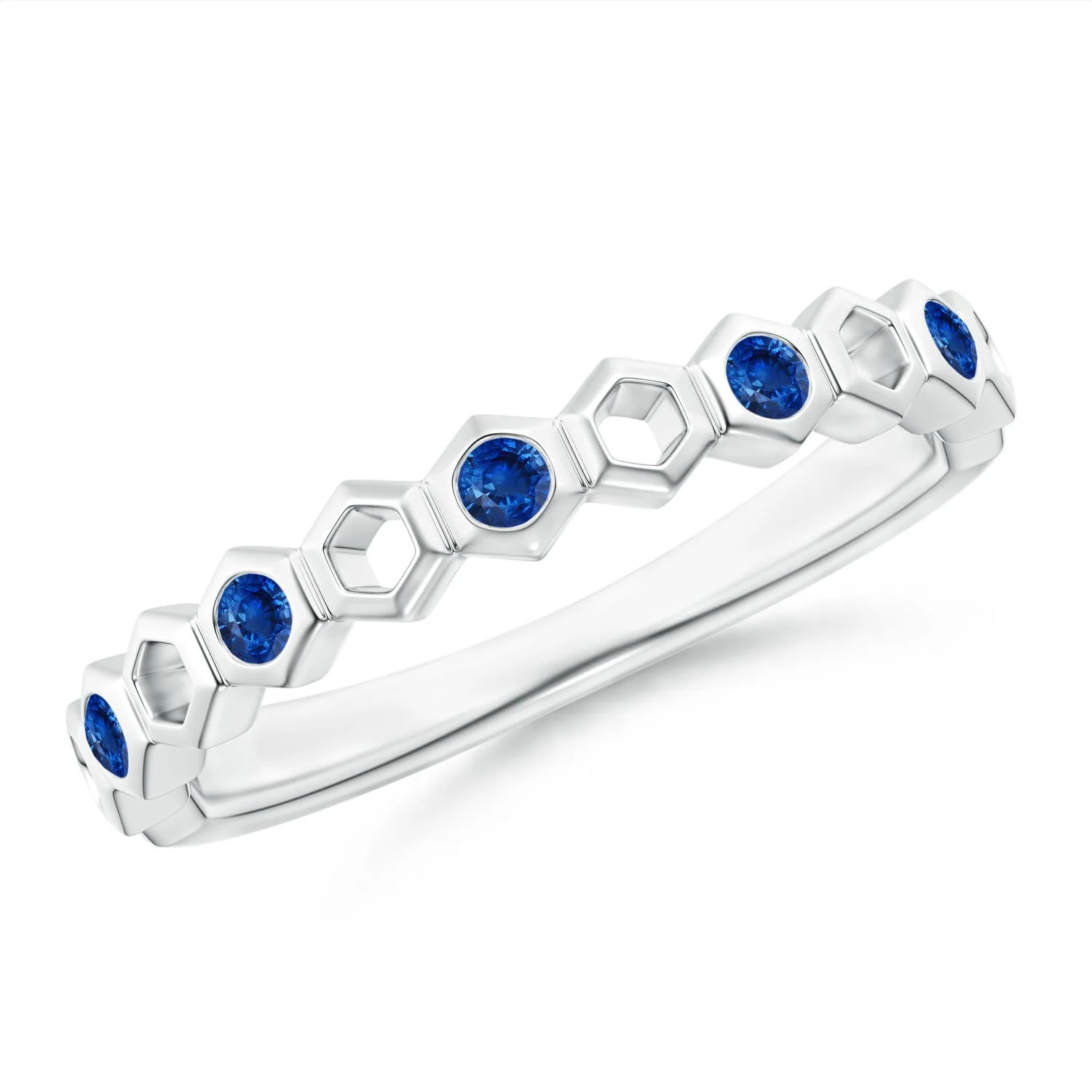 Natori x 3 MM Ruby Indochine Bamboo Ring in 14K White Gold - Image 5