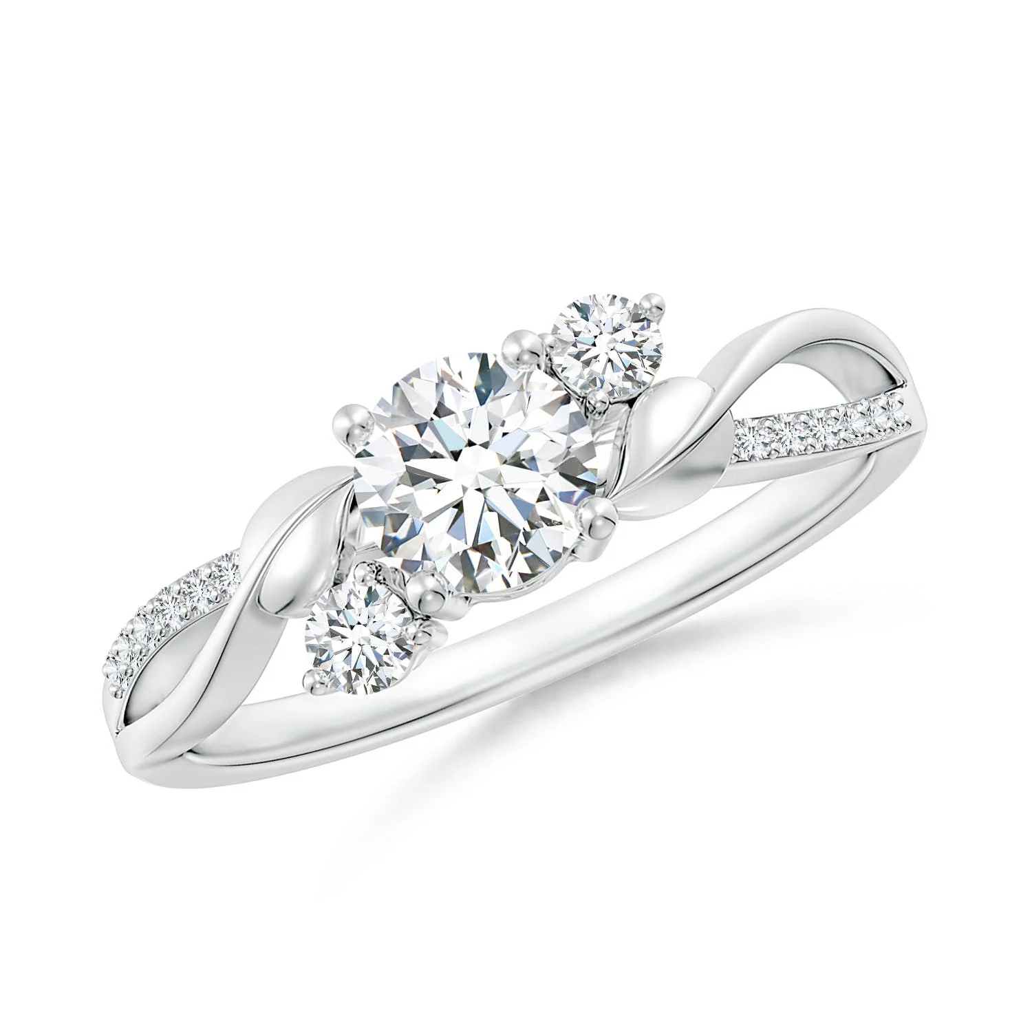1.14 CTW Oval Three Stone Emerald Engagement Ring with Diamonds in Platinum - Image 7