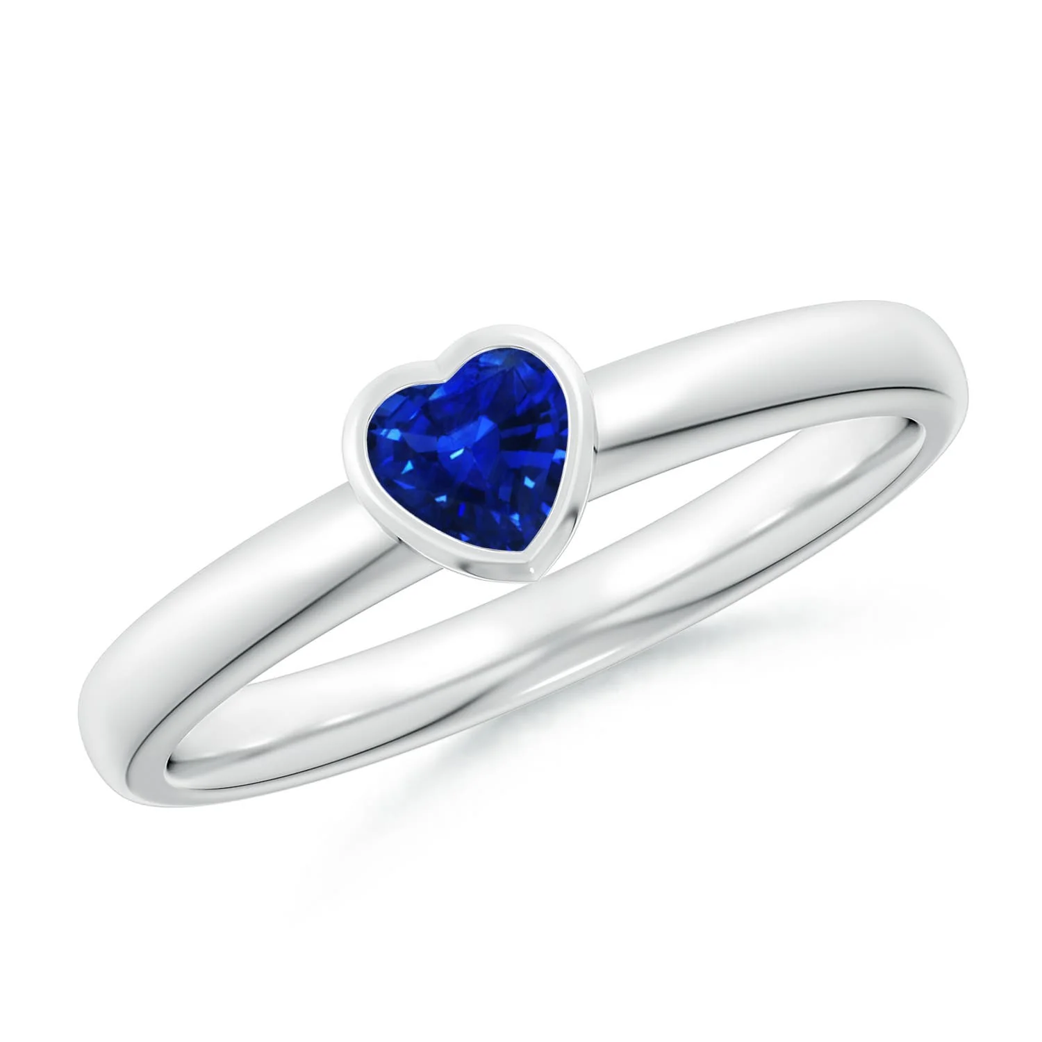 0.86 CTW Solitaire Tanzanite Heart Ring with Diamond Accents in 14K Yellow Gold - Image 10