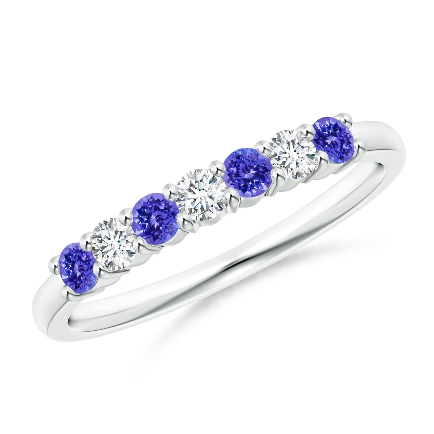 0.46 CTW Solitaire Tanzanite Heart Ring with Diamond Accents in 14K Yellow Gold - Image 5