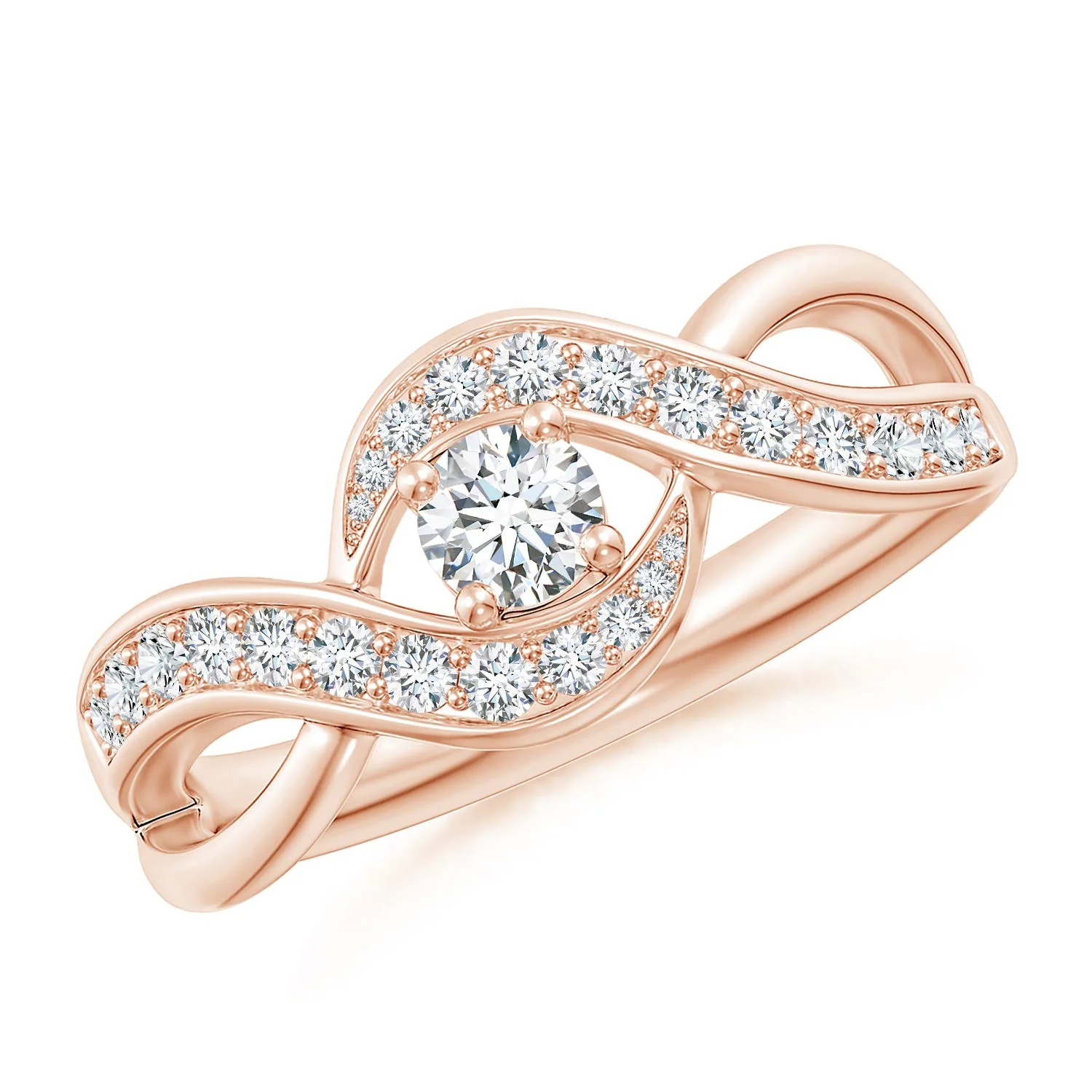 0.73 CTW Solitaire Oval Emerald Split Shank Engagement Ring with Trio Diamonds in 14K Yellow Gold - Image 7