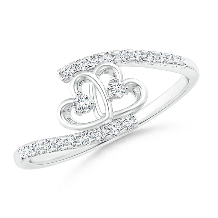 0.3 CTW Solitaire Pink Sapphire Heart Promise Ring with Diamond Accents in 14K Rose Gold - Image 3