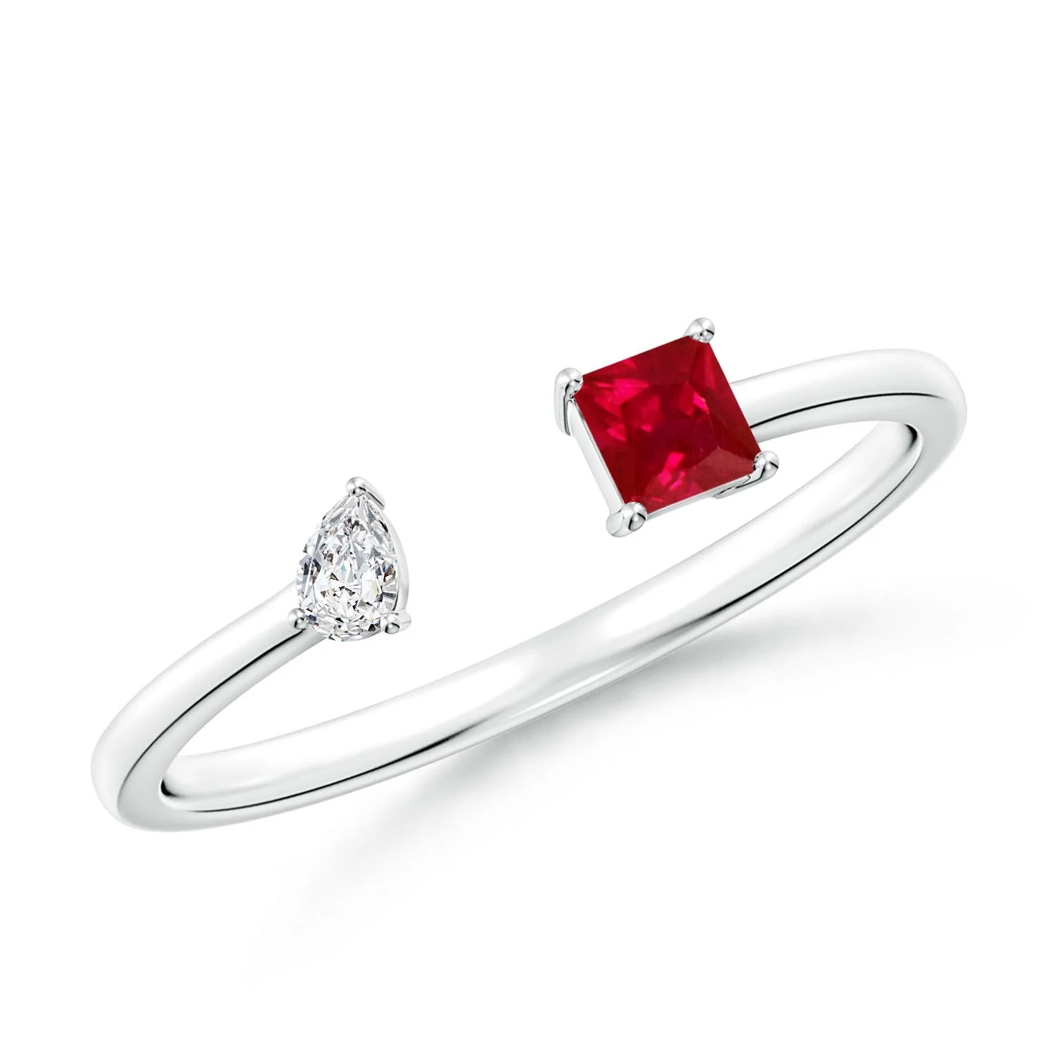 1.34 CTW Round Swiss Blue Topaz Two Stone Bypass Ring with Diamonds in 14K Rose Gold - Image 9