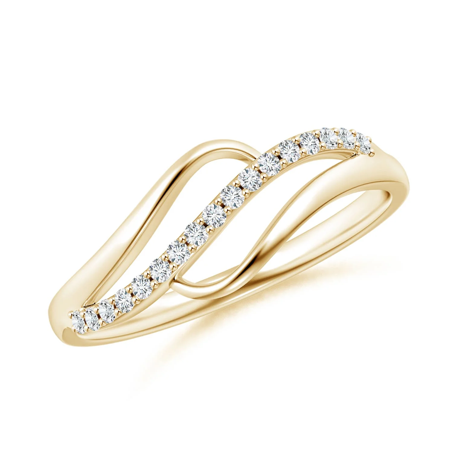 2.8 MM Claw-Set Halo Diamond Classic Promise Ring with Milgrain in 14K Yellow Gold - Image 5