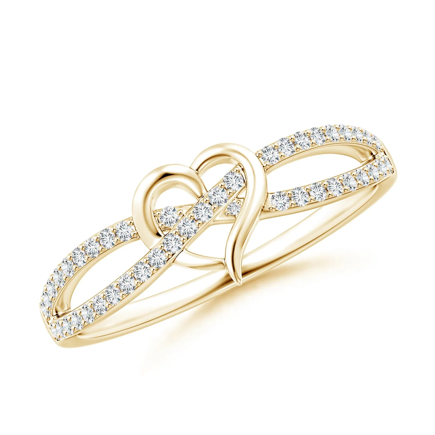 2.8 MM Claw-Set Halo Diamond Classic Promise Ring with Milgrain in 14K Yellow Gold - Image 6
