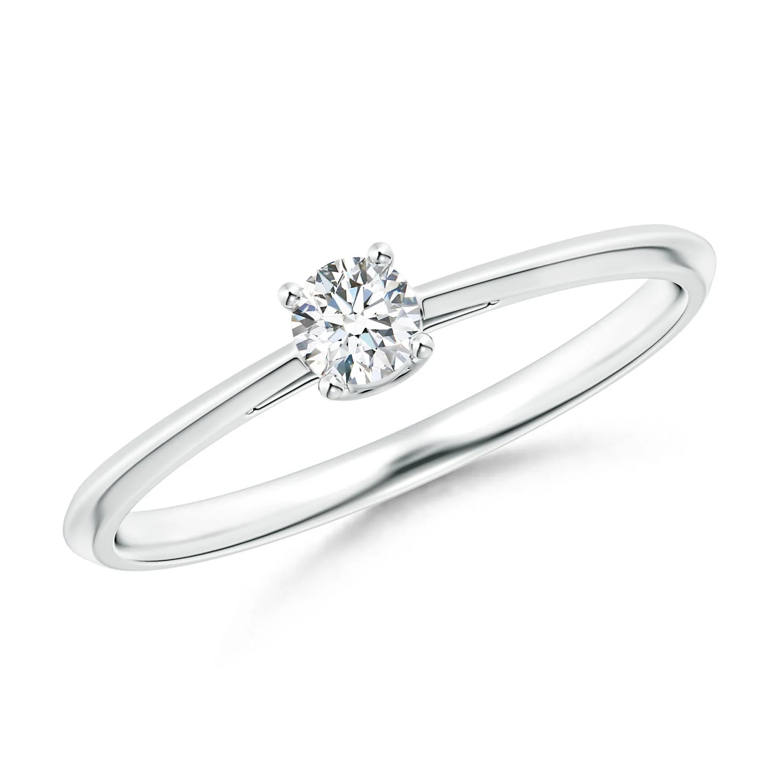 0.26 CTW Pavé Set Tsavorite Hexagon Solitaire Ring with Milgrain in 14K Rose Gold - Image 10