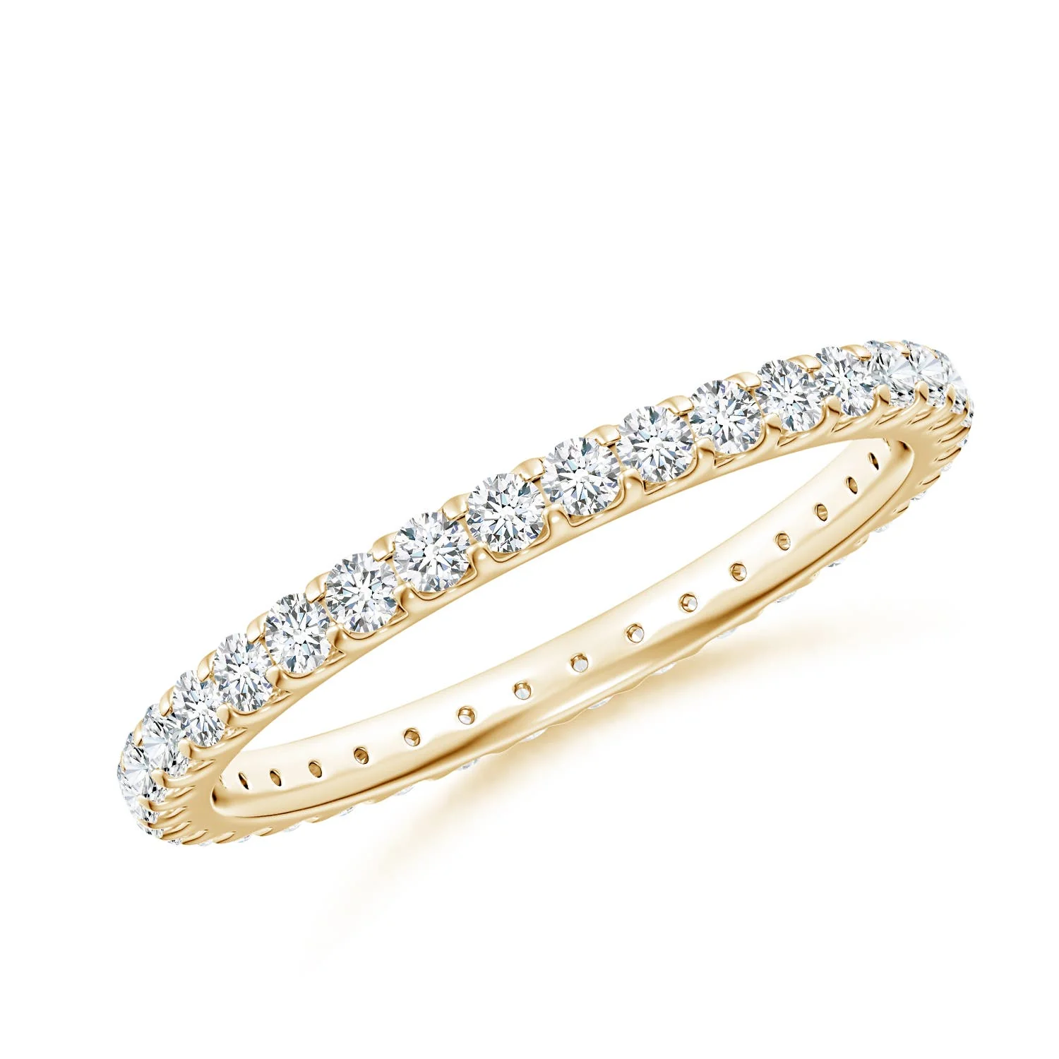 0.53 CTW Pavé Set Diamond Bar Ring in 18K Yellow Gold - Image 4