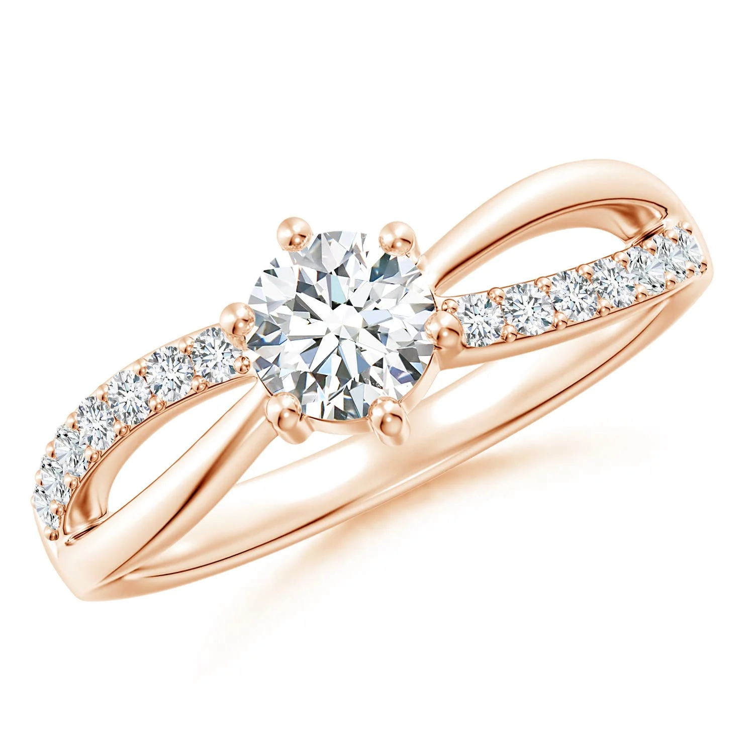 4.15 CTW V-Prong Set Trillion London Blue Topaz Ring with Diamonds in 18K Yellow Gold - Image 9