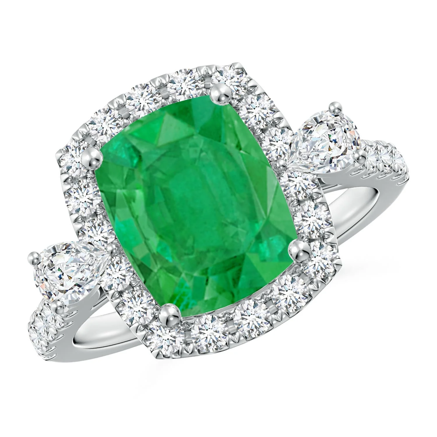 12.4 CTW GIA Certified Garnet Two Tone Cocktail Ring with Halo in 14K White & Yellow Gold - Image 3