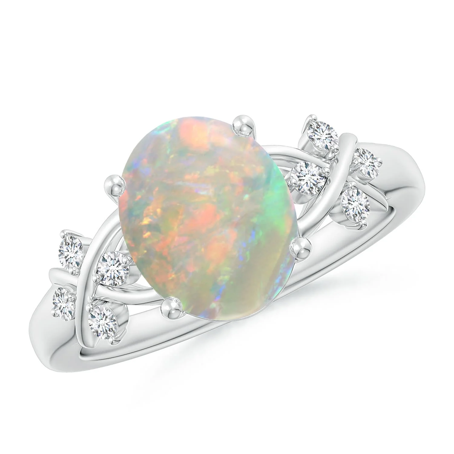 8 MM Japanese Akoya Pearl Ring with Graduated Diamonds in 18K Rose Gold - Image 3