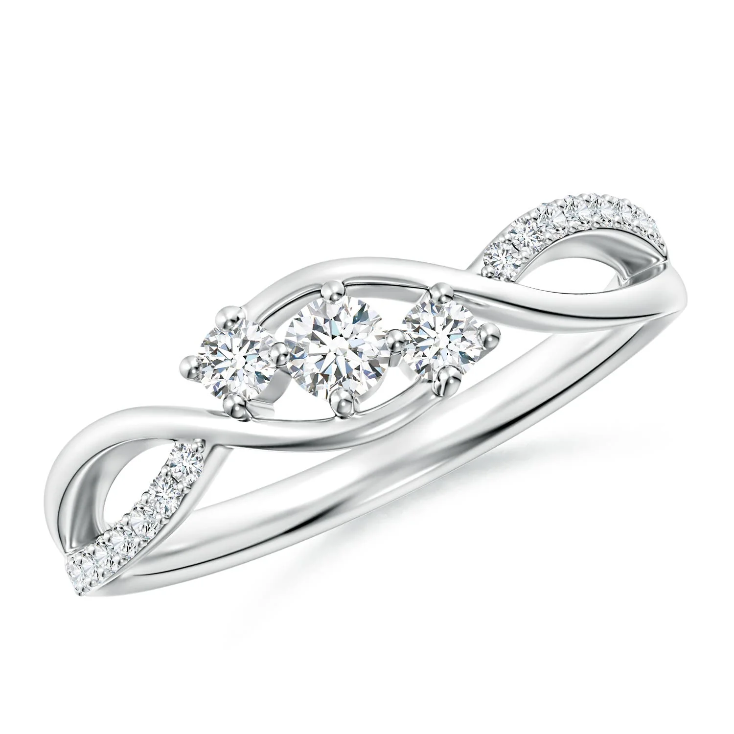 2.2 CTW Emerald-Cut Aquamarine Ring with Diamonds in 14K White Gold - Image 10