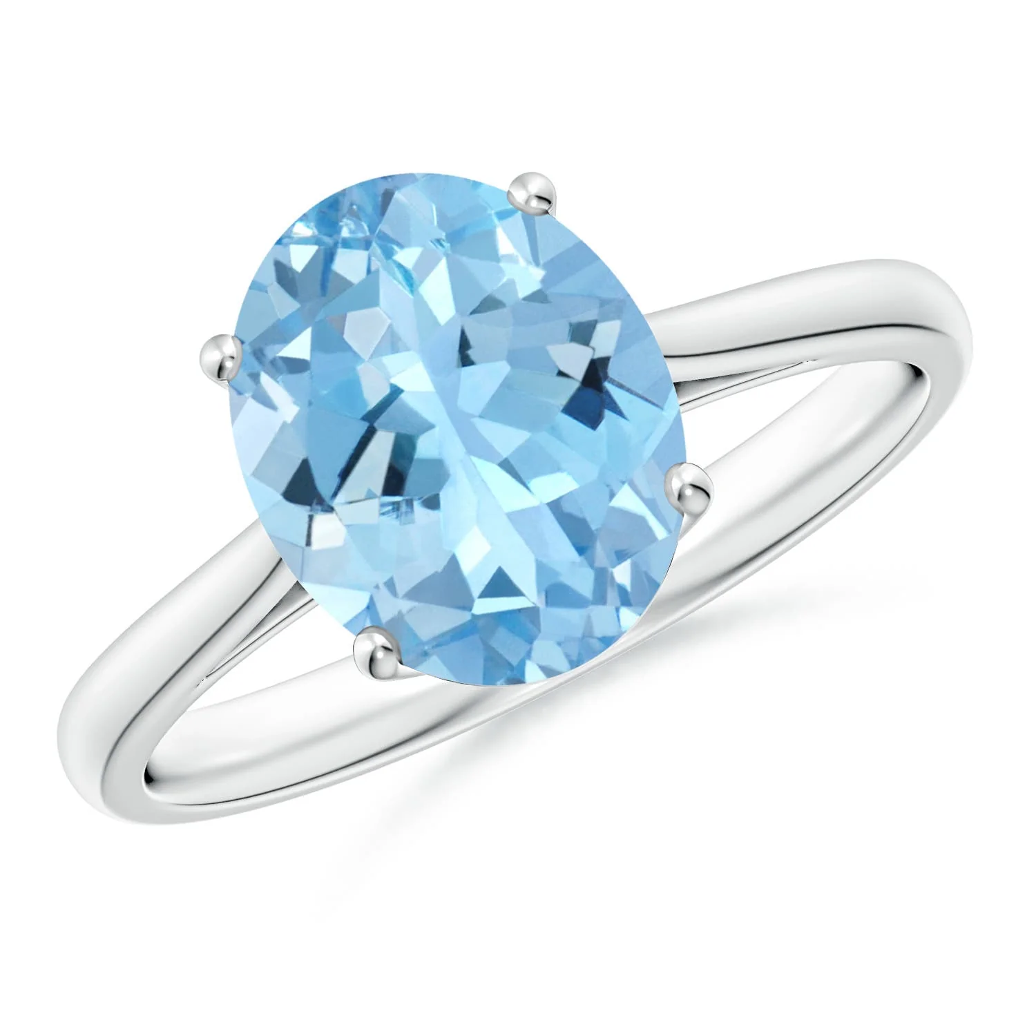2.2 CTW Emerald-Cut Aquamarine Ring with Diamonds in 18K Yellow Gold - Image 3