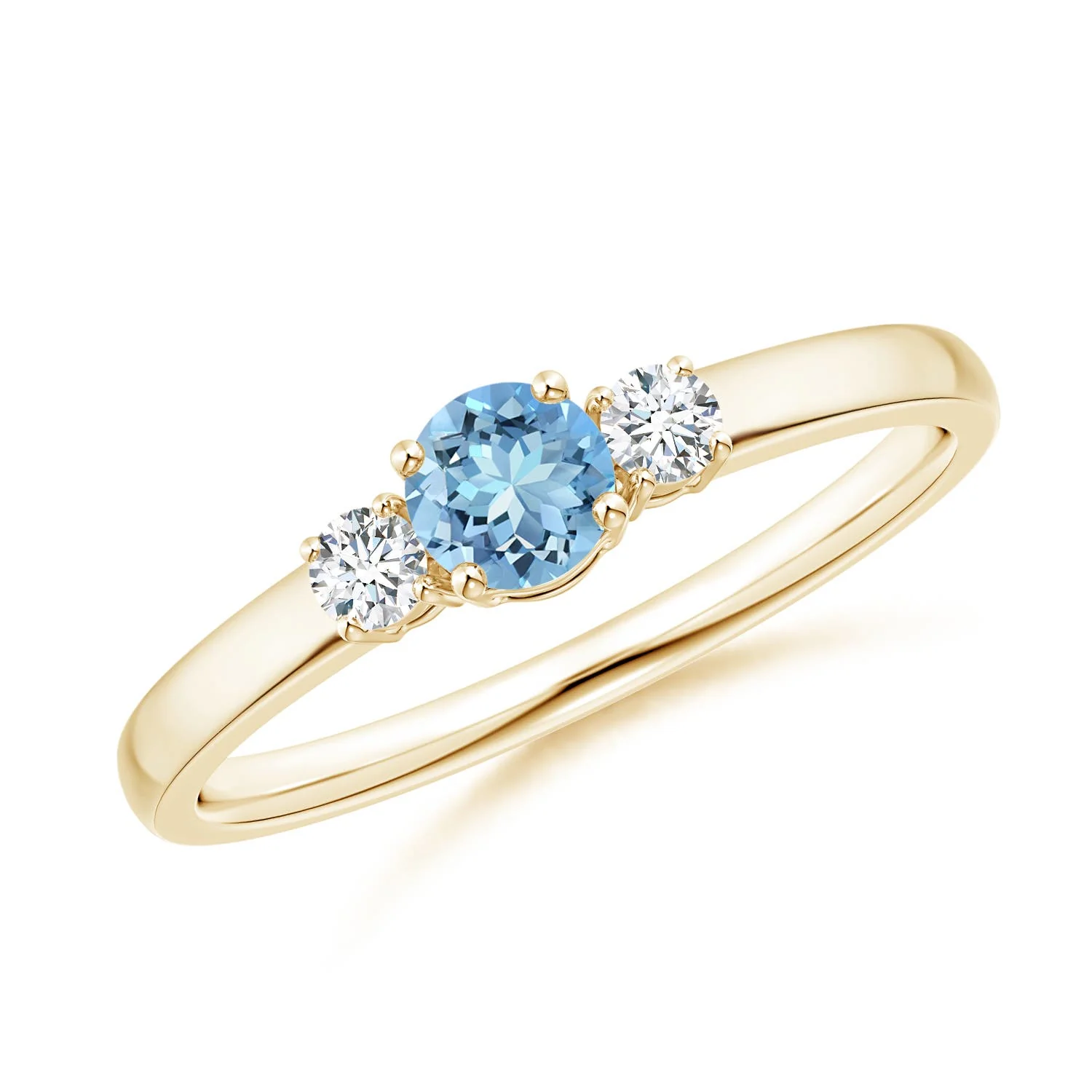 1.15 CTW Square Aquamarine Crossover Shank Ring with Diamonds in 14K White Gold - Image 8