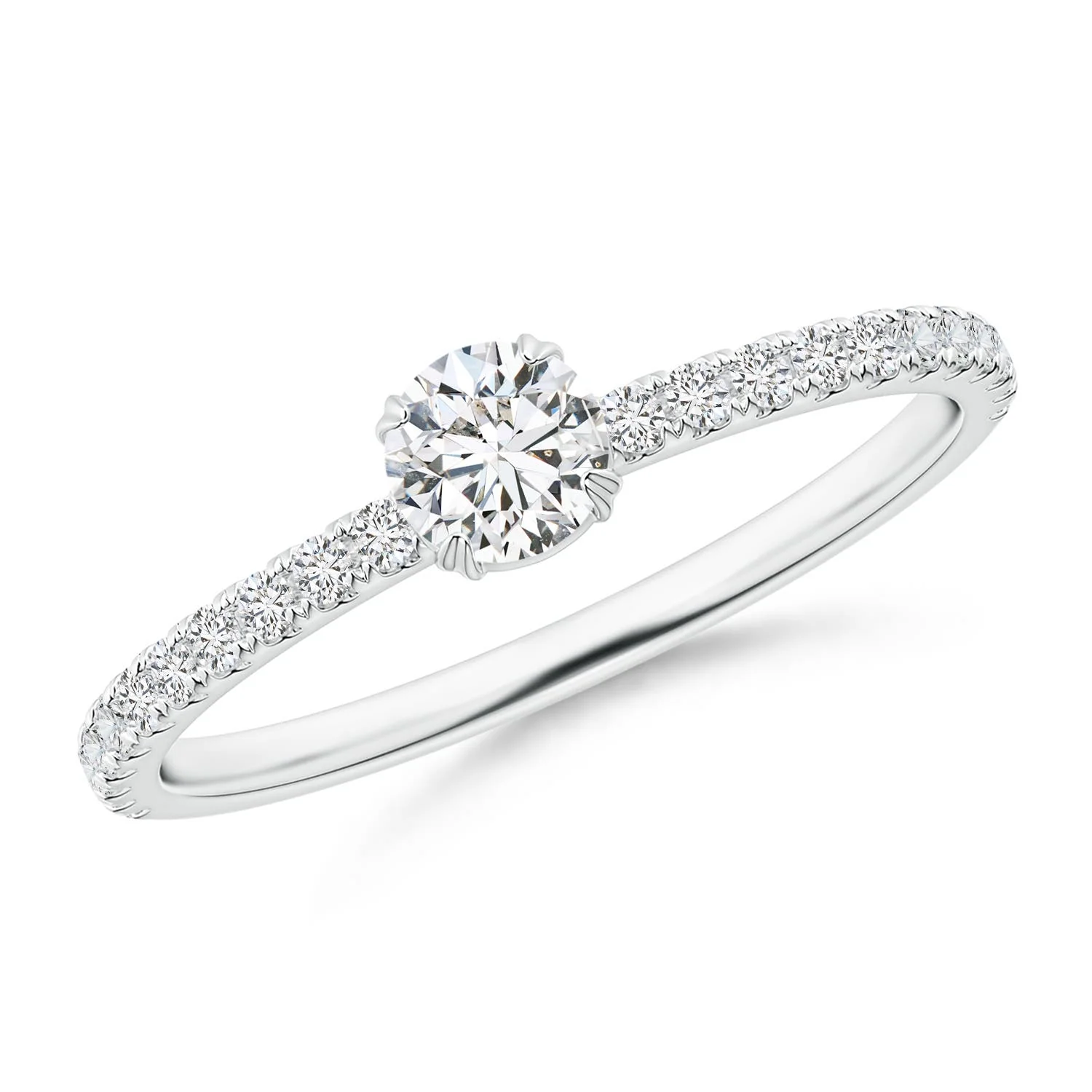 0.51 CTW Floral Cluster Diamond Two Tone Engagement Ring with Milgrain in 14K Yellow & White Gold - Image 6