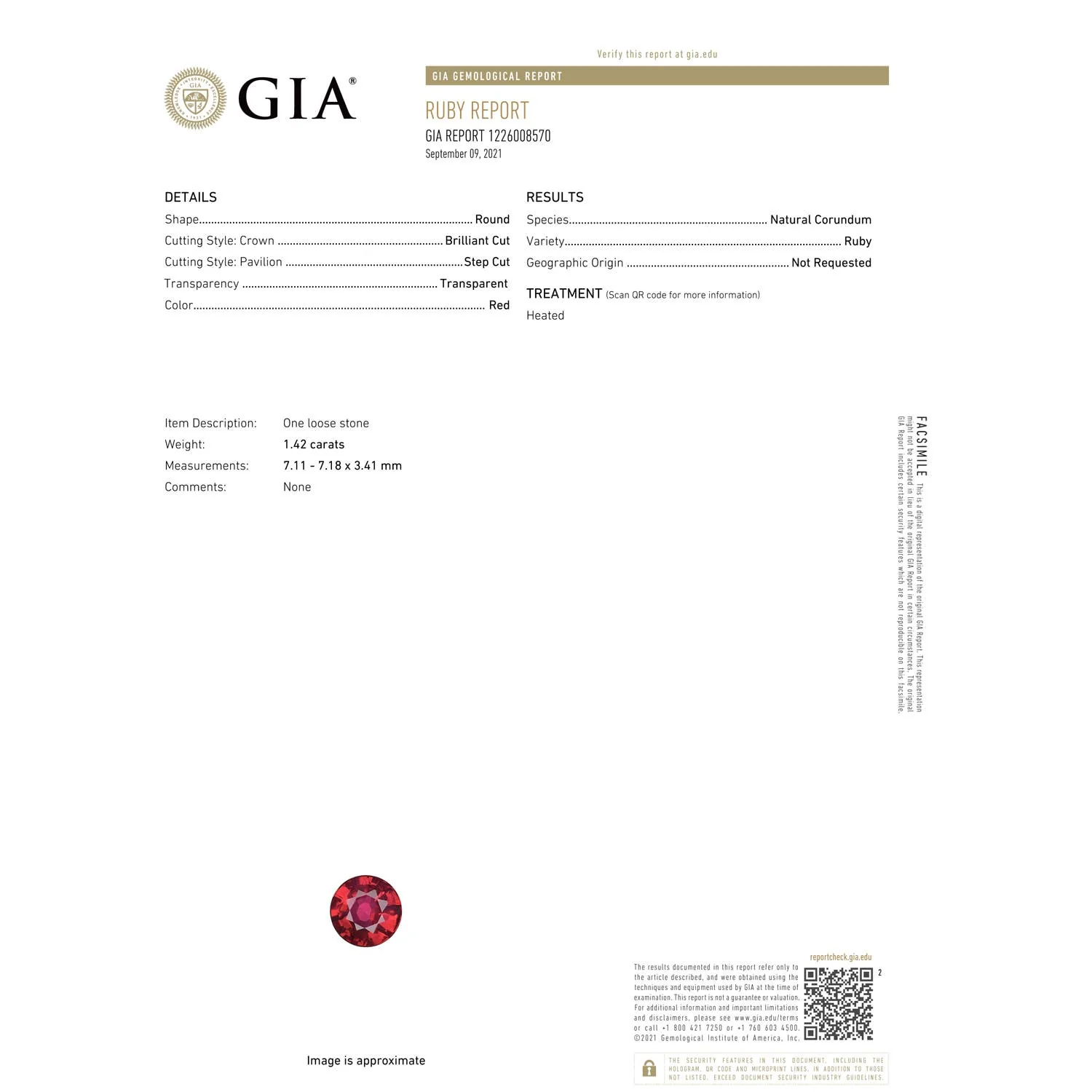 2.0 CTW GIA Certified Round Ruby Halo Ring with Diamond Accents in 14K Rose Gold - Image 9