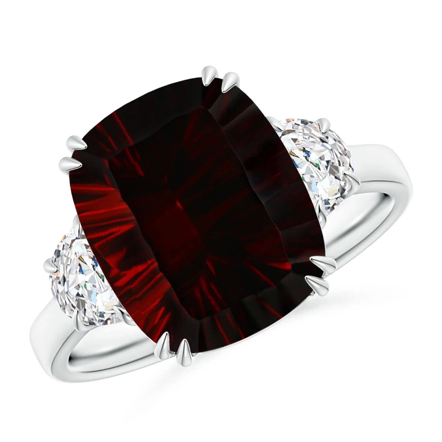 3.0 CTW Claw-Set GIA Certified Cushion Teal Sapphire Solitaire Ring in 14K Rose Gold - Image 7