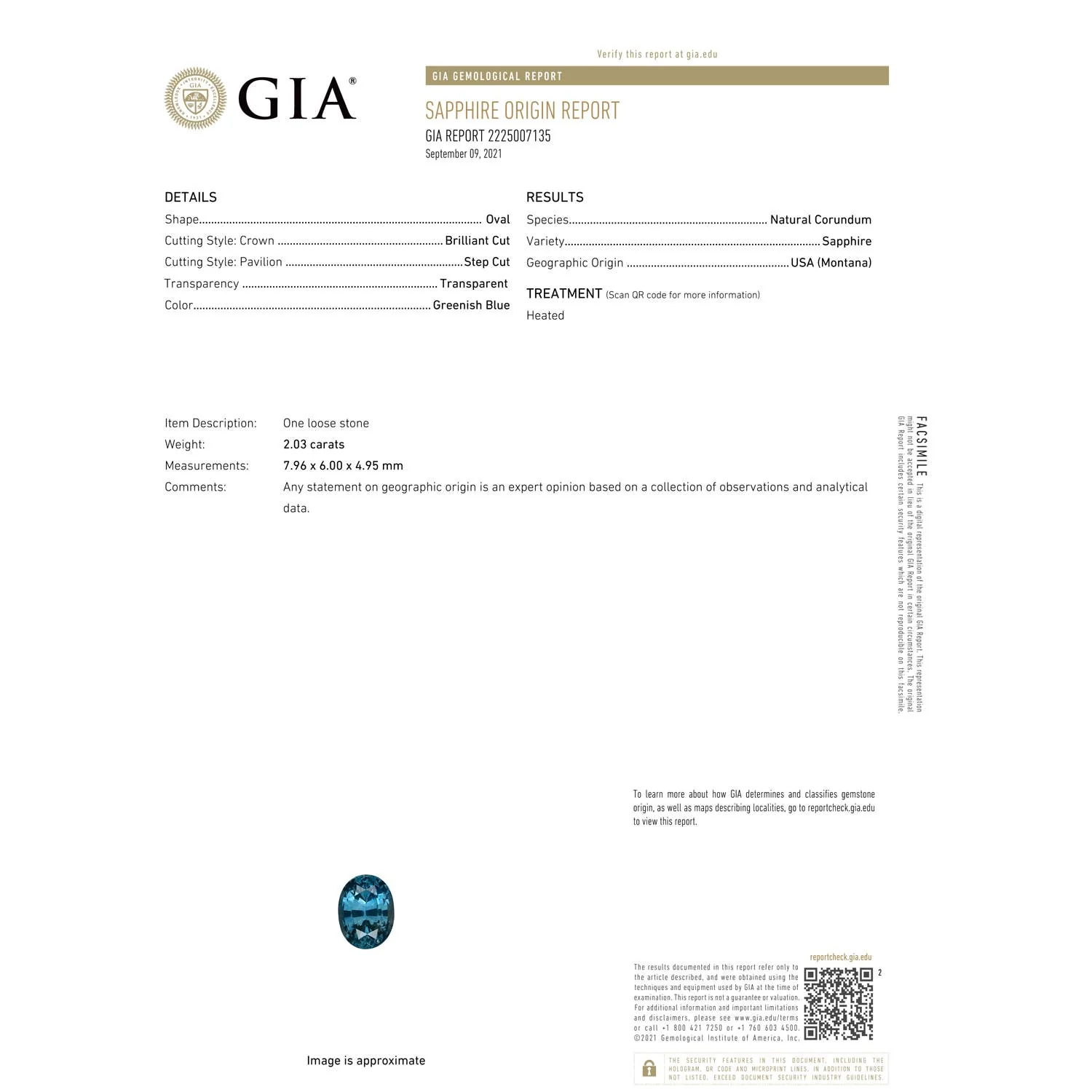 2.31 CTW Claw-Set GIA Certified Solitaire Oval Teal Sapphire Reverse Tapered Shank Ring in 14K Rose Gold - Image 10