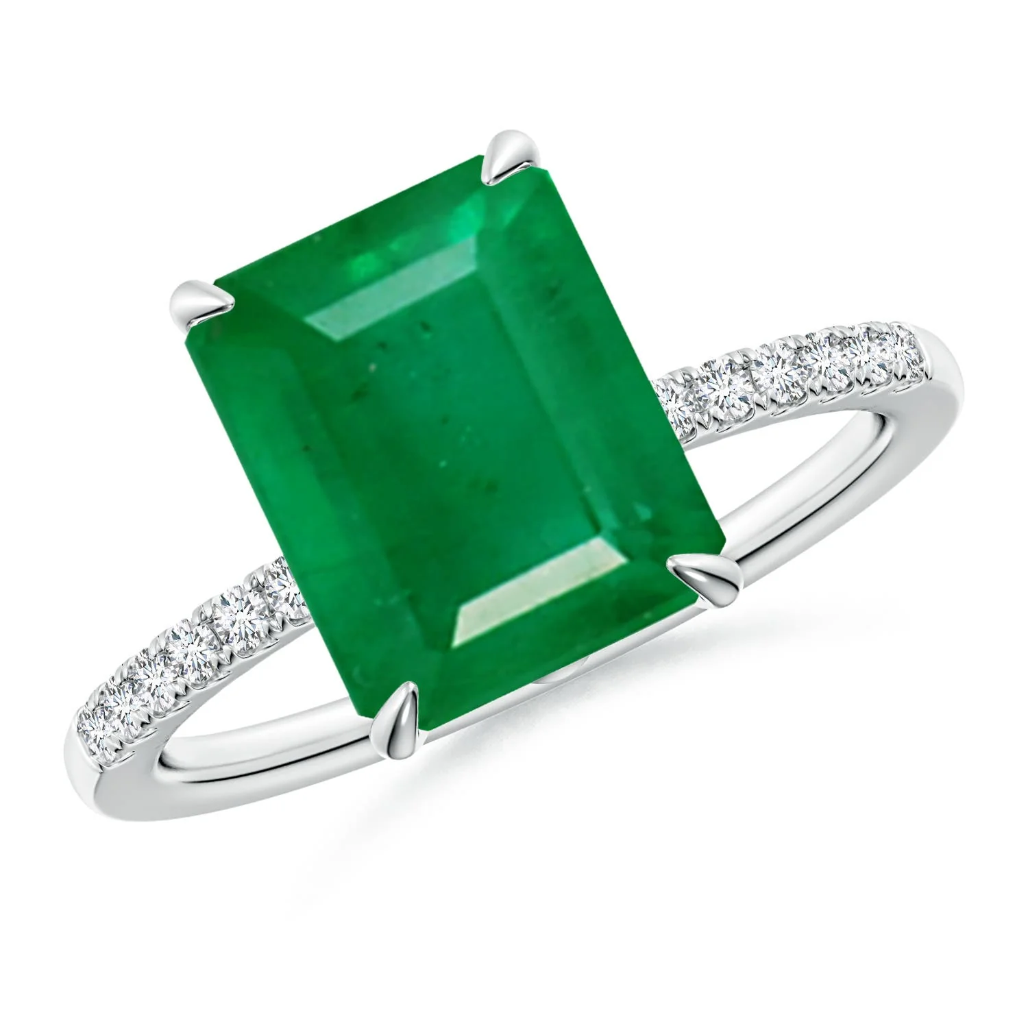 1.49 CTW Round Ruby Engagement Ring with Multi-Shape Diamonds in 18K White Gold - Image 4