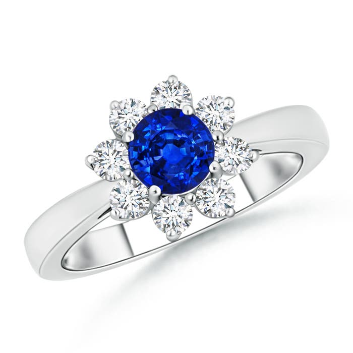 1.16 CTW Round Diamond Crossover Engagement Ring with Scattered Accents in Platinum - Image 8
