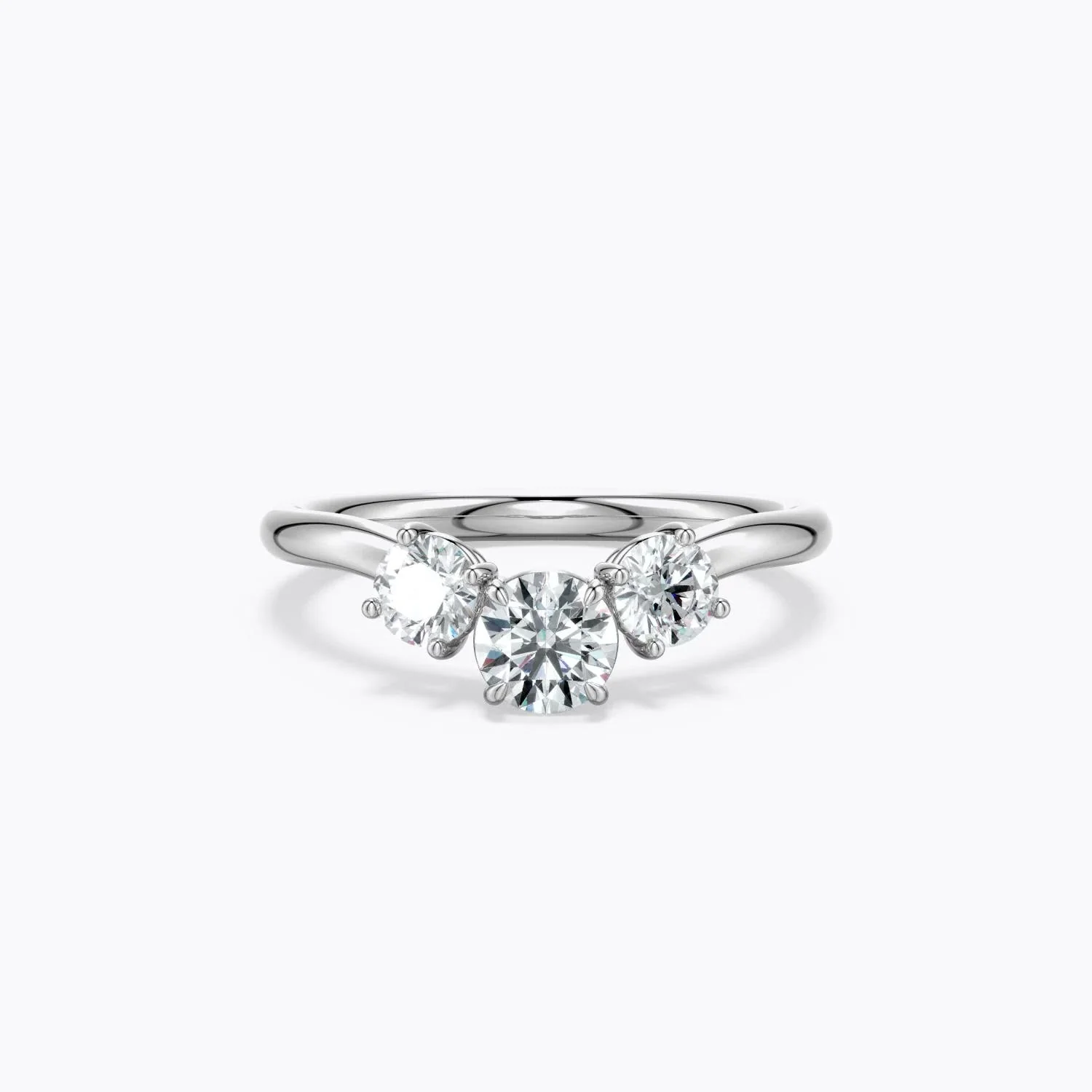 0.89 CTW Round Diamond Engagement Ring with Colored Gemstone Accents in 18K White Gold