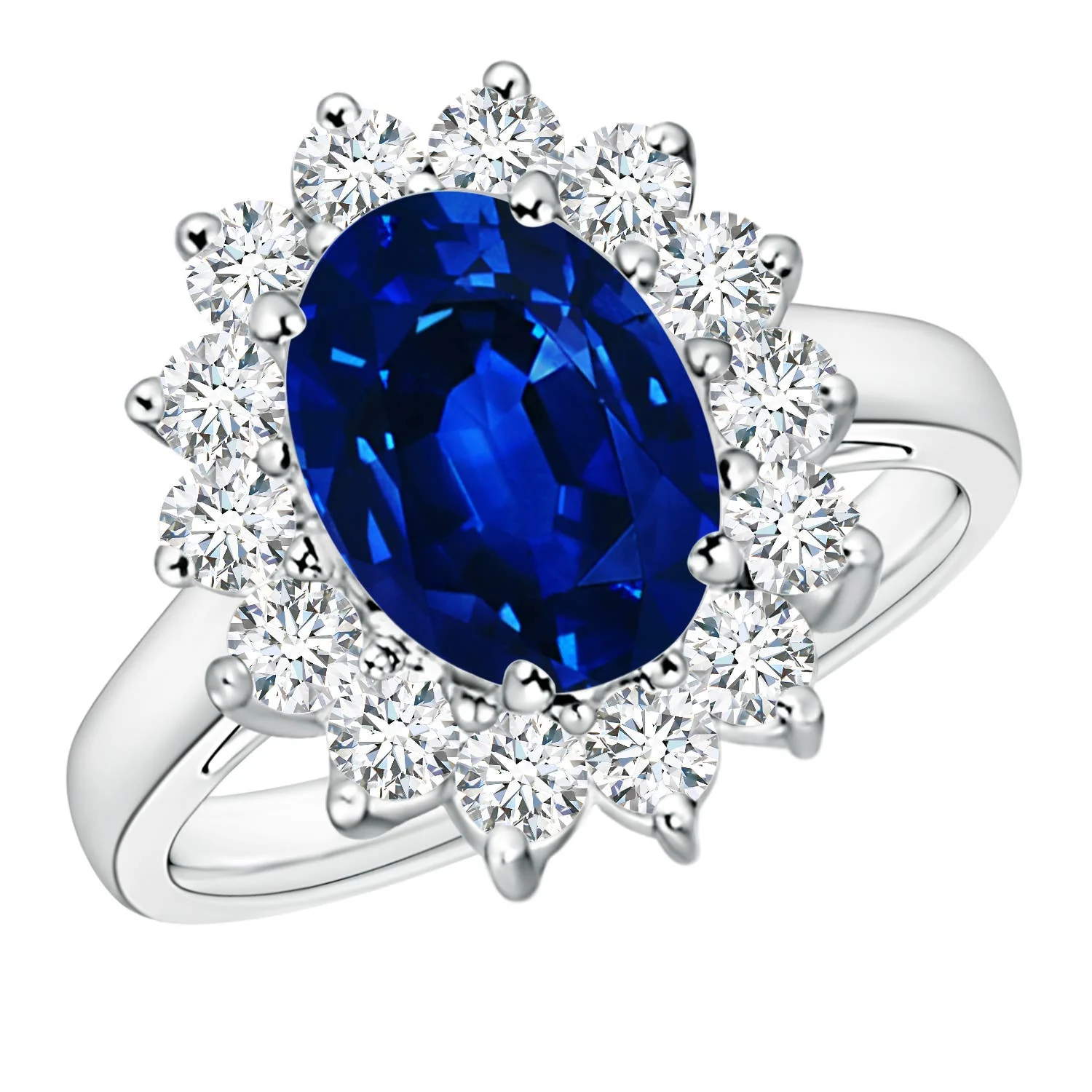 0.8 CTW Round Emerald Engagement Ring with Mixed Cut Diamonds in 18K White Gold - Image 4