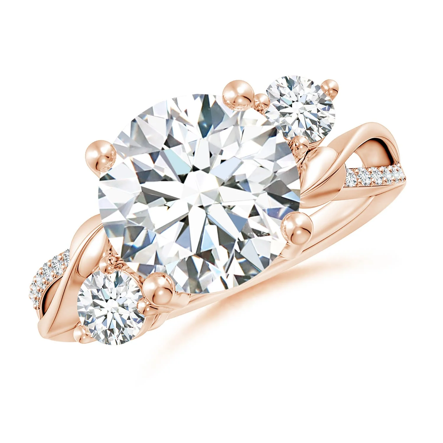 1.13 CTW Cushion Rectangular Diamond Engagement Ring with Pavé Accents in 18K White Gold - Image 3