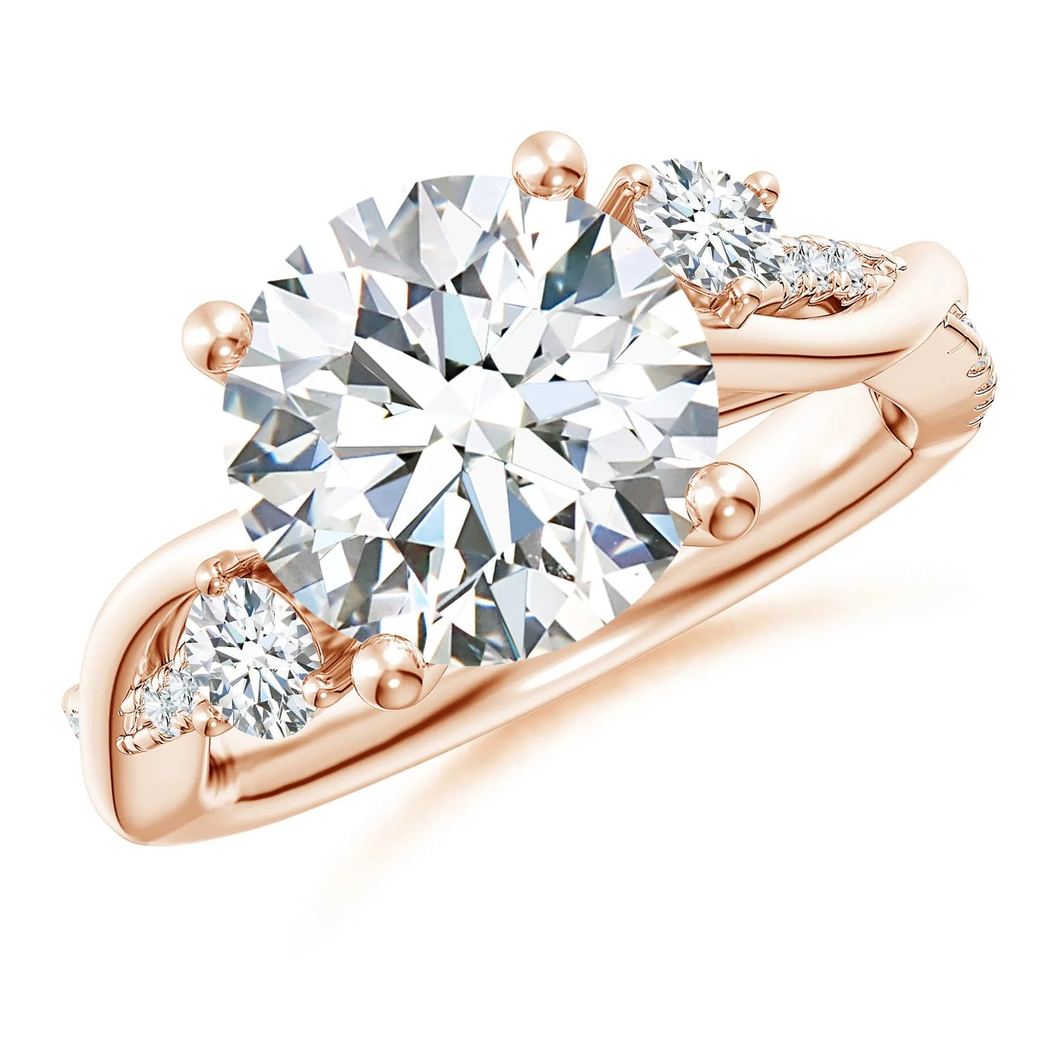 6.45 CTW Oval Ruby Engagement Ring with Pavé Accents in 18K Yellow Gold - Image 3