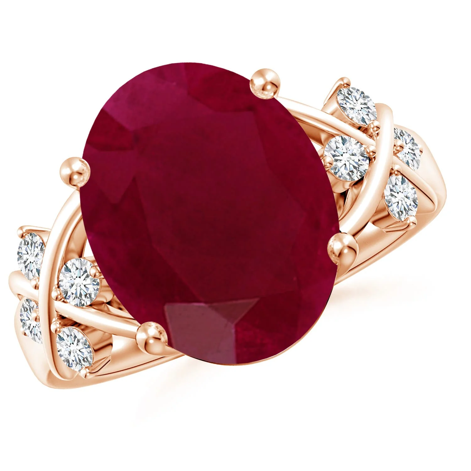 3.67 CTW Cushion Rectangular Diamond Halo Engagement Ring with Accents in 18K Rose Gold - Image 8