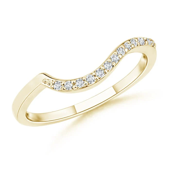 1.2 MM Prong Set Diamond Swirl Wedding Ring for Women in Platinum - Image 2