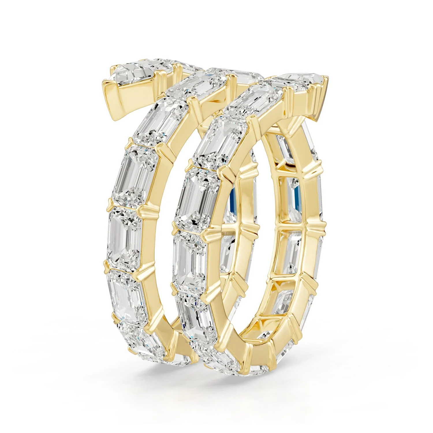 8.14 CTW The Davis Standard Snake Diamond Ring in 18K Yellow Gold - Image 6