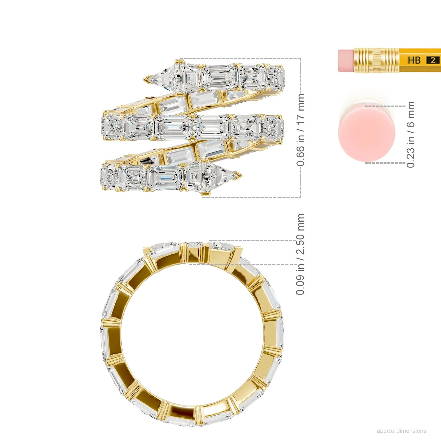 8.14 CTW The Davis Standard Snake Diamond Ring in 18K Yellow Gold - Image 9