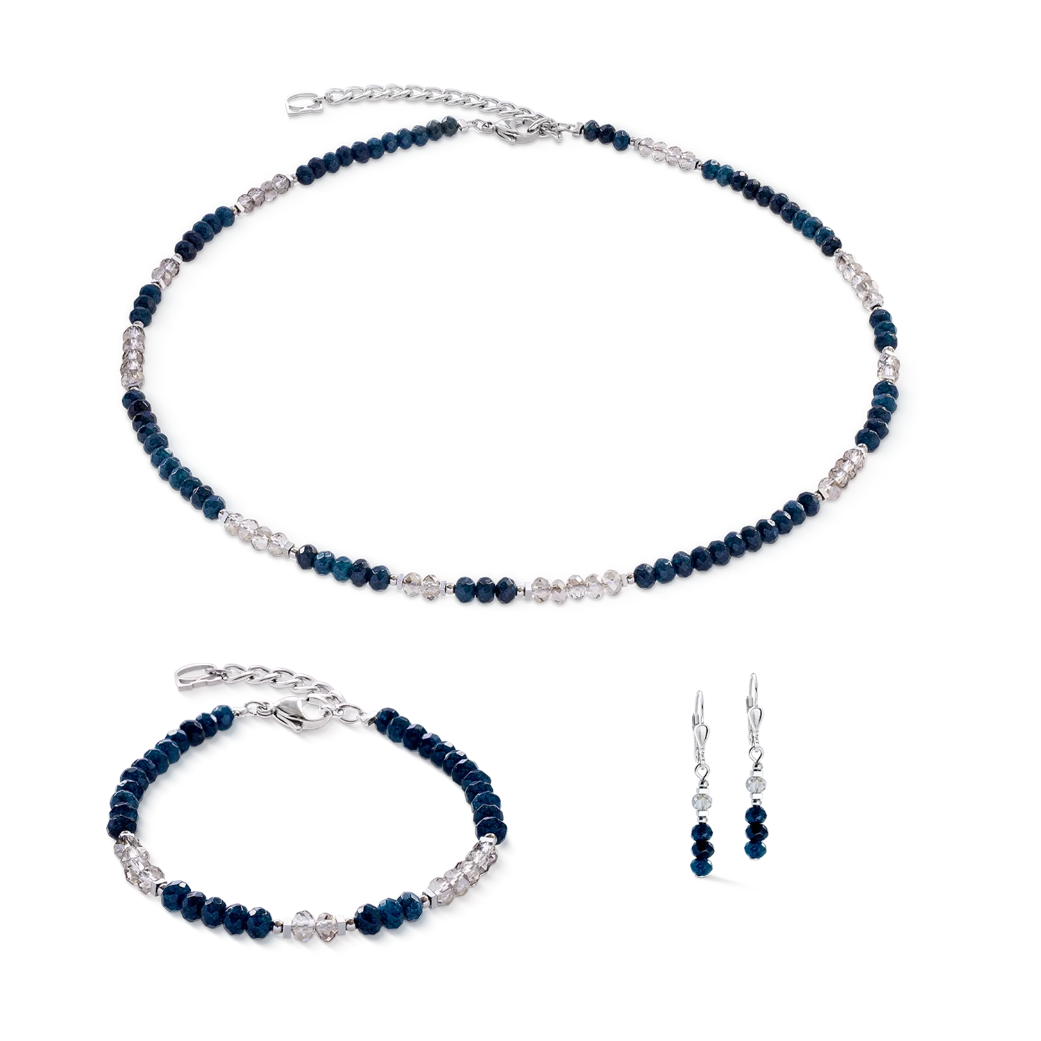 Bracelet Rhythm Jade Navy silver - Image 3