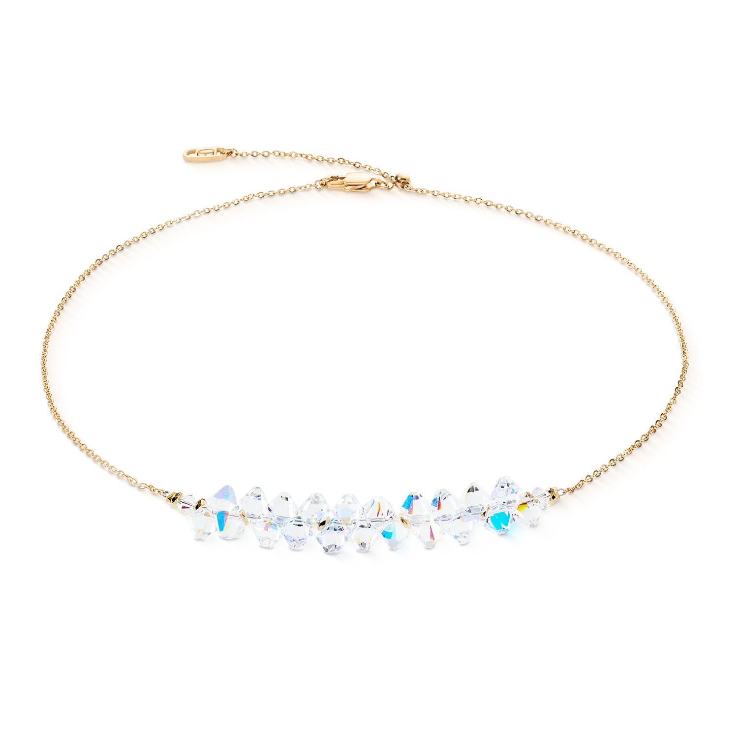 Necklace Dancing Crystals Pure gold-crystal