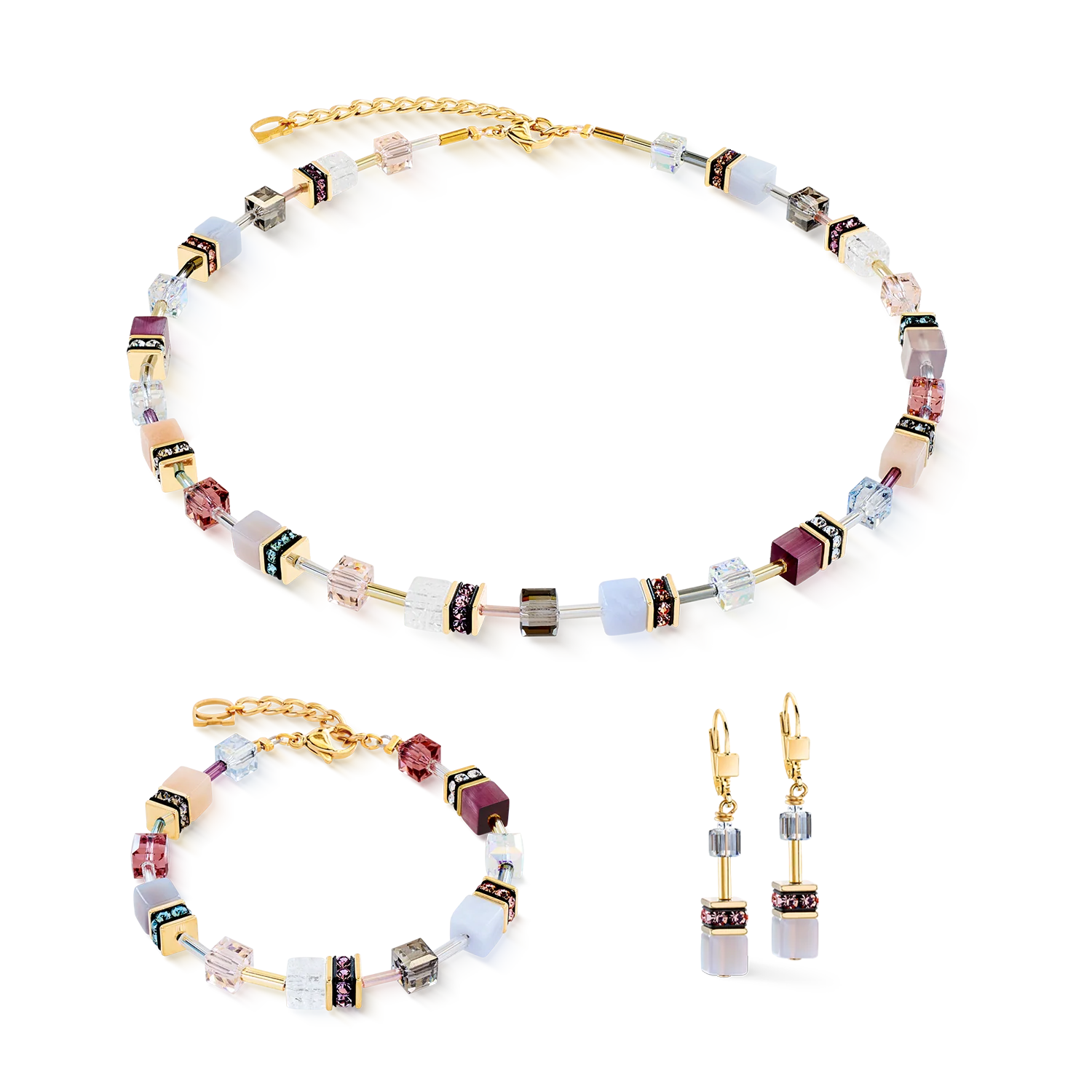GeoCUBE® Iconic Precious necklace Golden Blush - Image 3