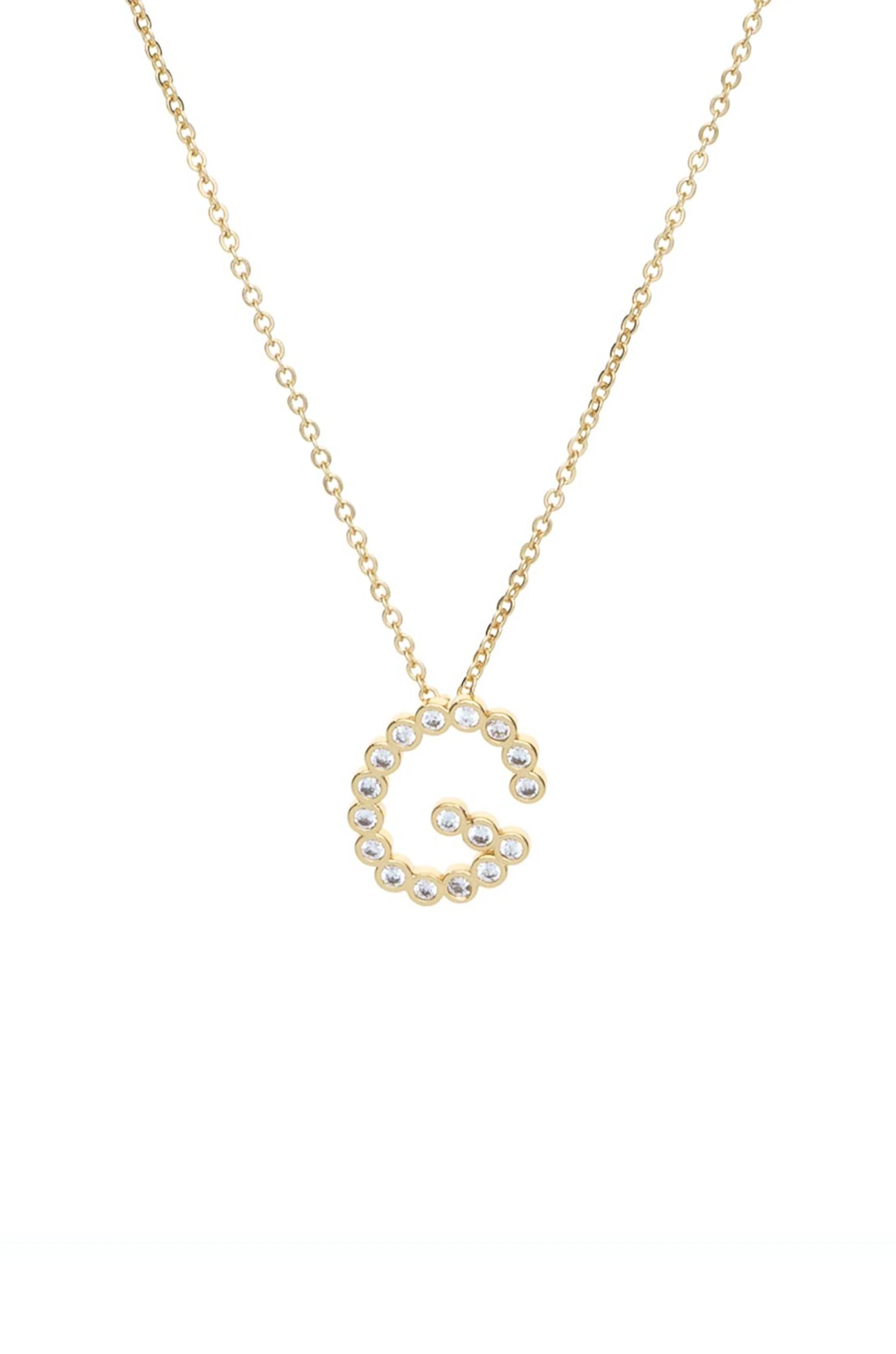 Simple Crystal Initial Necklace - Image 12