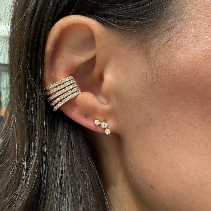 5-Row Diamond Ear Cuff - Image 2