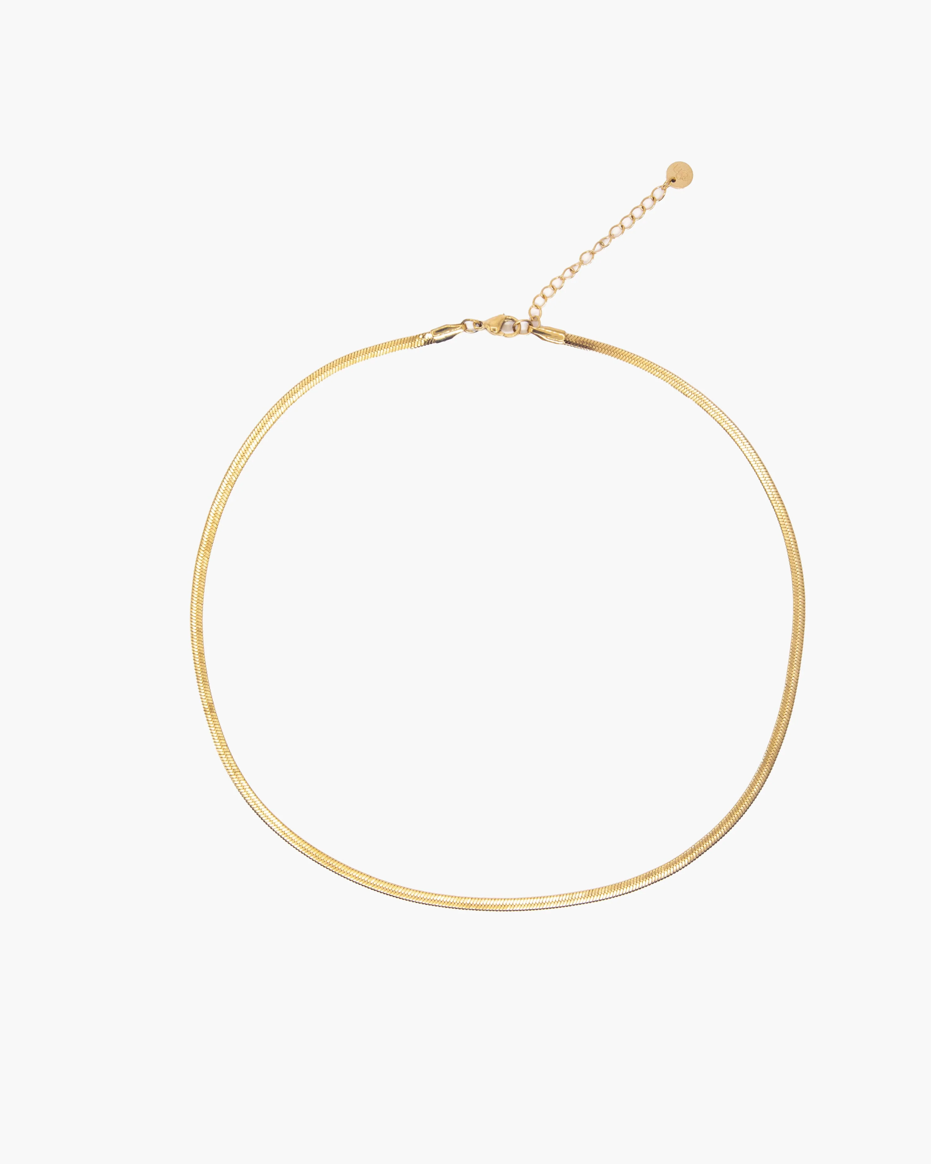 3mm Herringbone Chain Necklace - Image 5