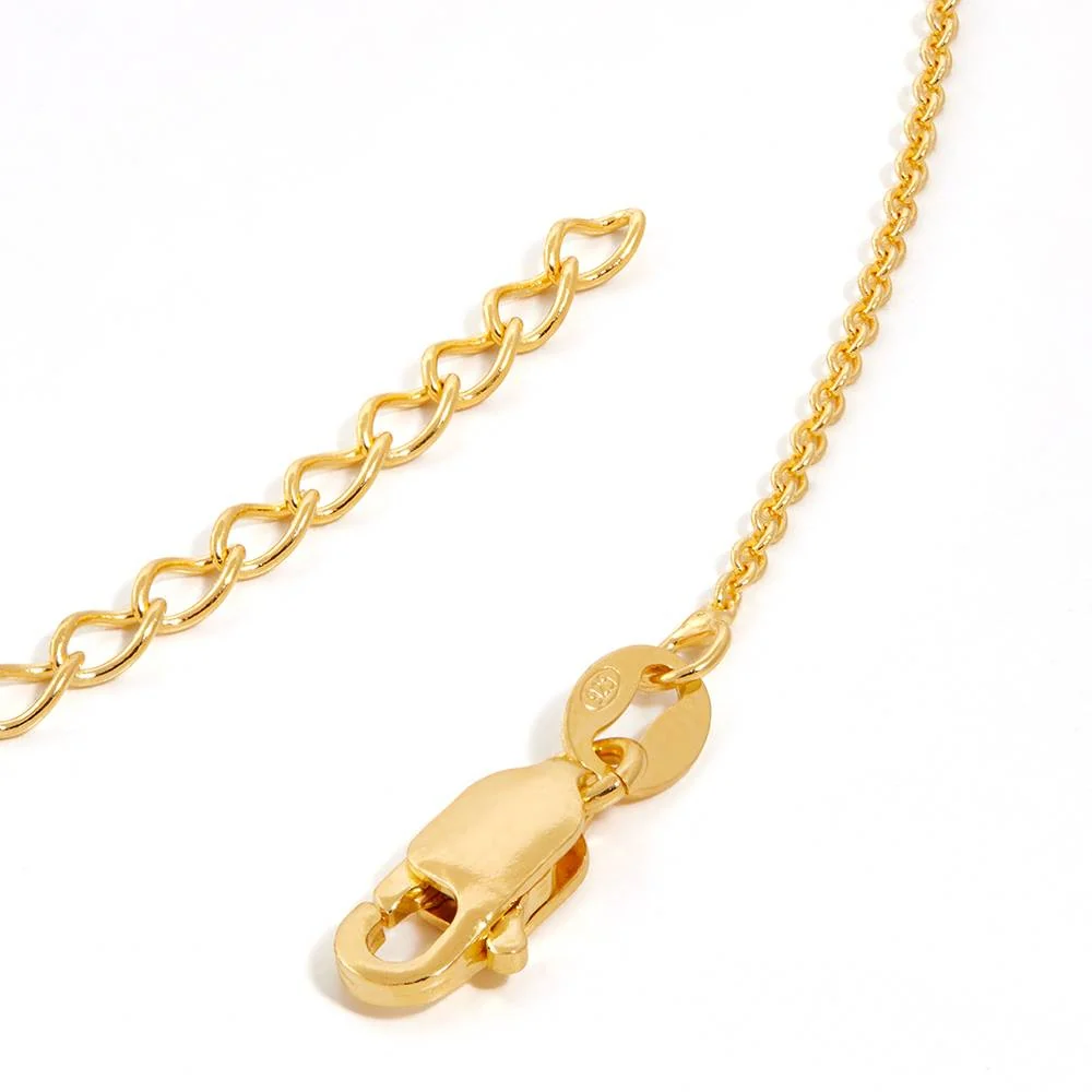 Charming Heart Necklace with Engraved Beads & 0.25CT Diamond in Gold Plating - Image 6