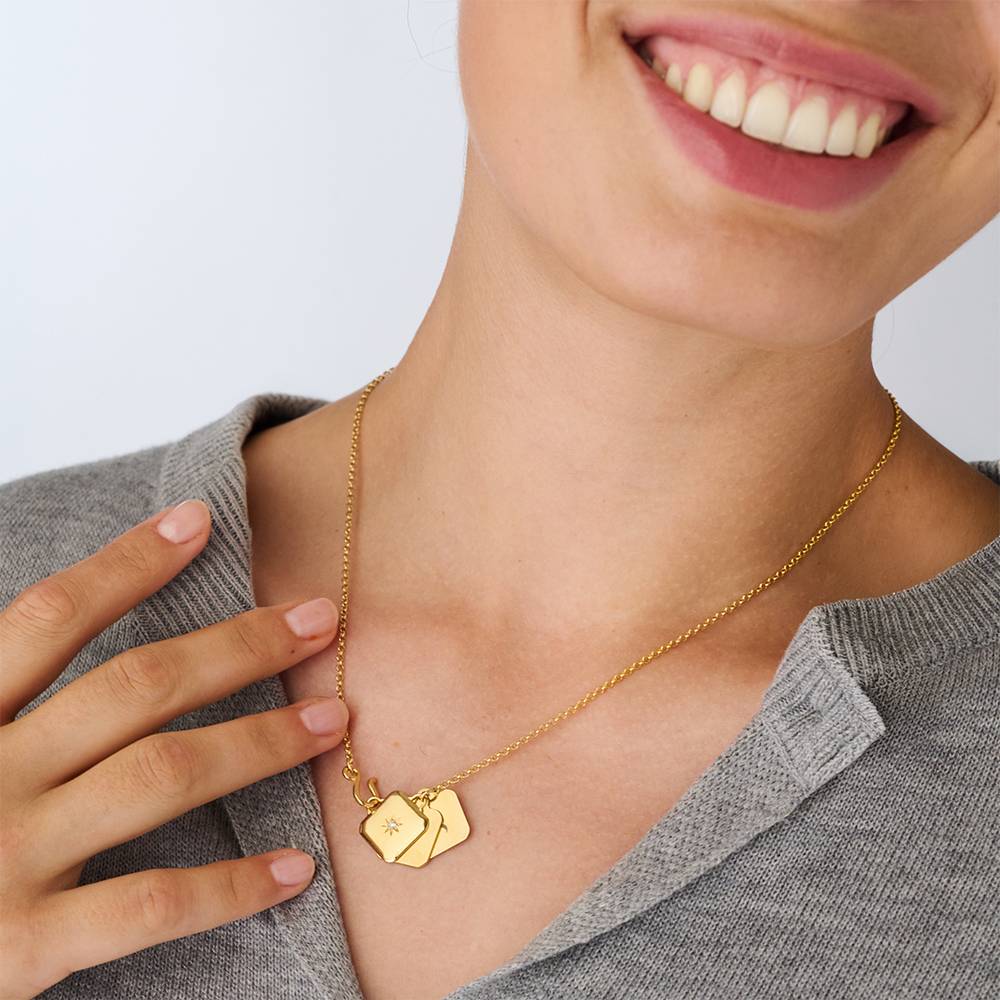 Made to Treasure Initials Locket Necklace in Gold Plating - Image 2