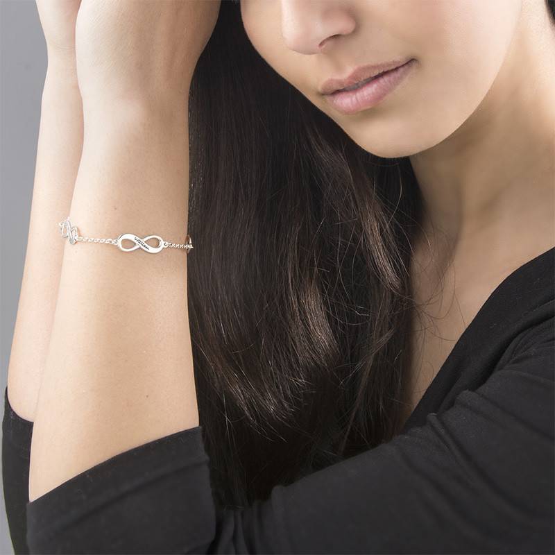 Multiple Infinity Bracelet in Silver - Image 2