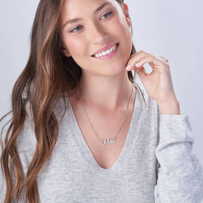 Cursive Name Necklace in Silver - Image 4