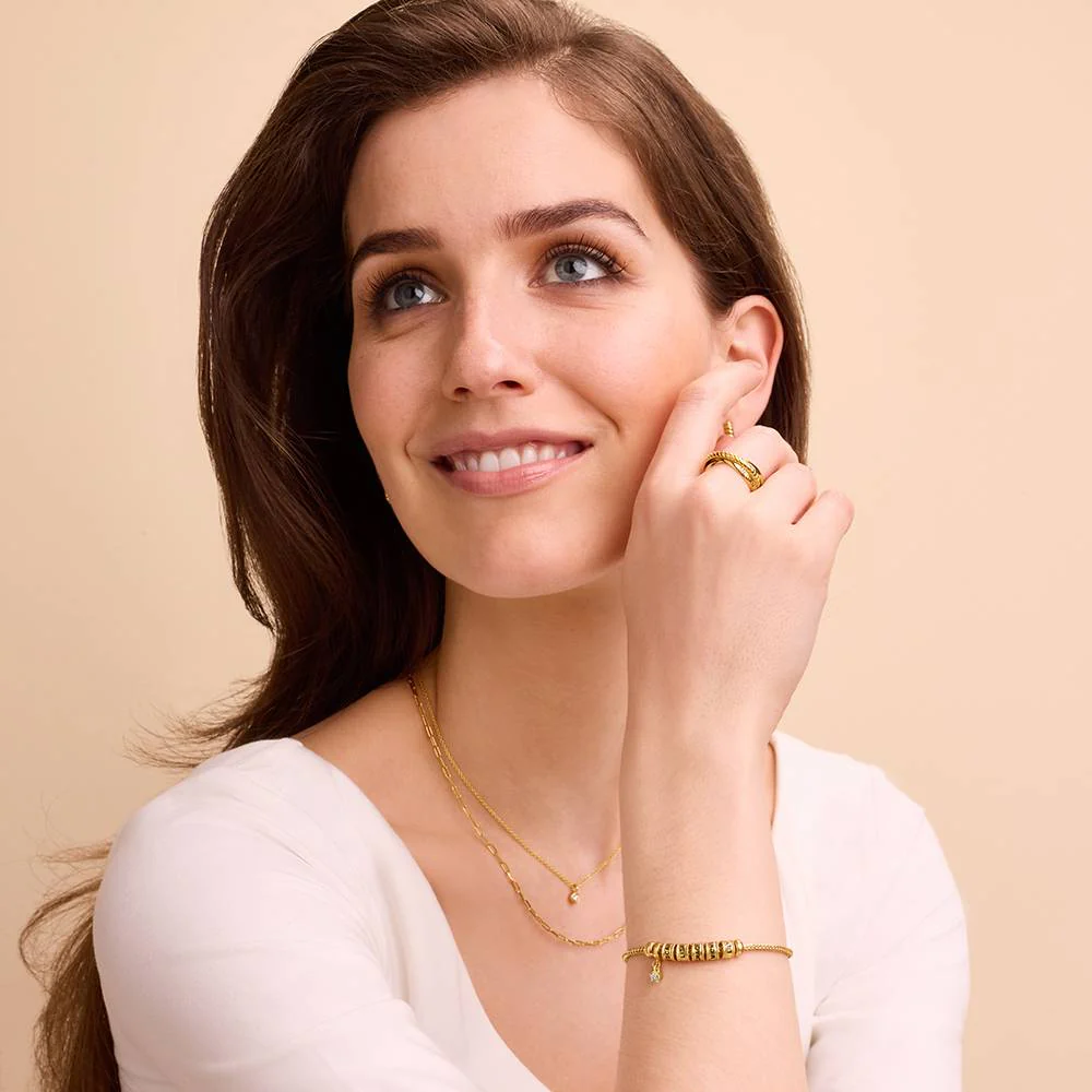 Lena Toggle Bracelet with Diamond in Gold Plating - Image 2
