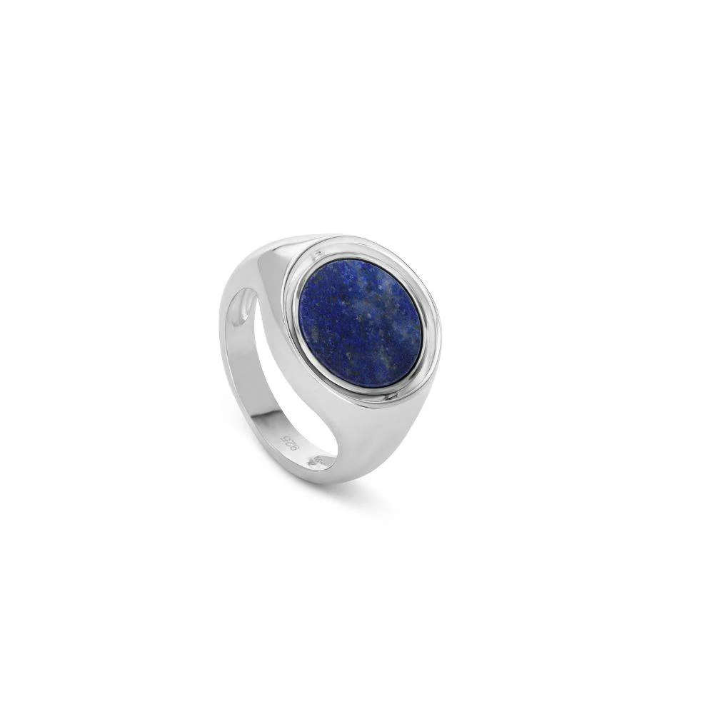 New Moon Spinner Signet Ring in Silver - Image 4