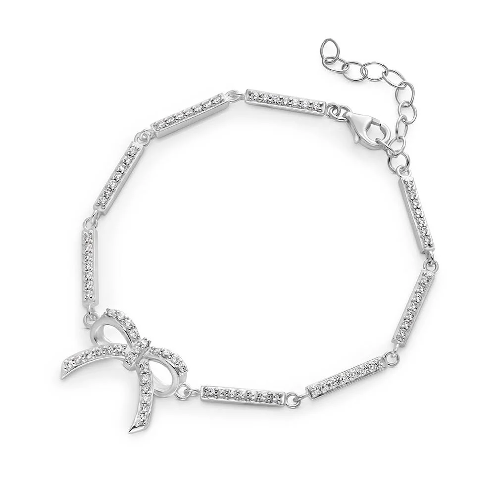 Shine Bright Bow Bracelet in Sterling Silver