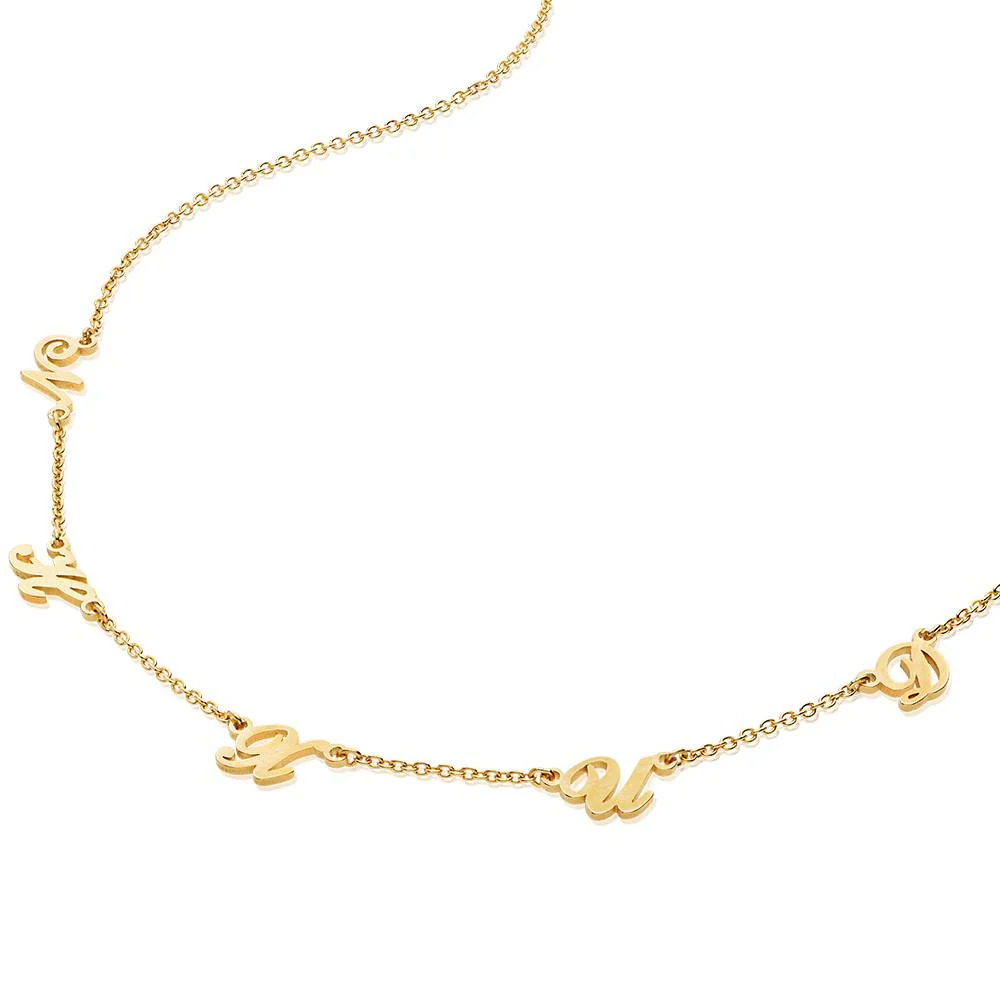 Heritage Multiple Initial Necklace in 18K Gold Plating - Image 3
