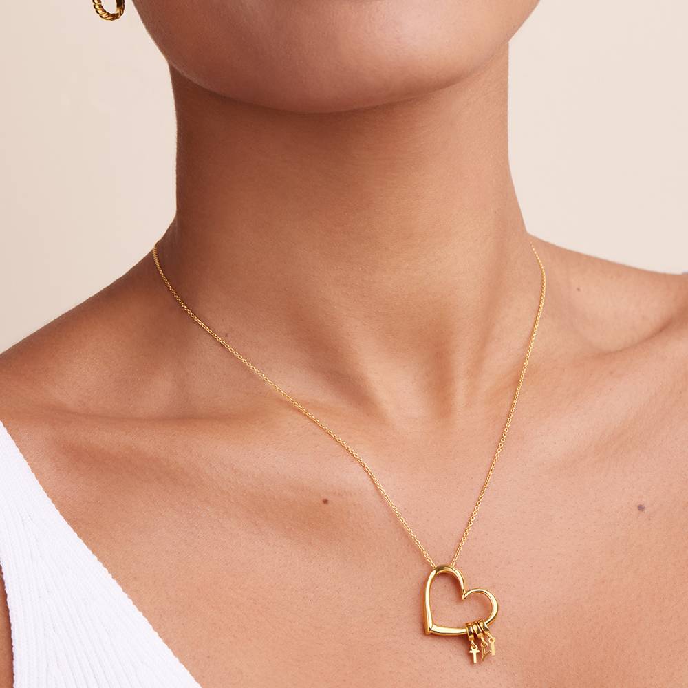 Delina Necklace with Drop Initials in 18K Gold Vermeil - Image 2