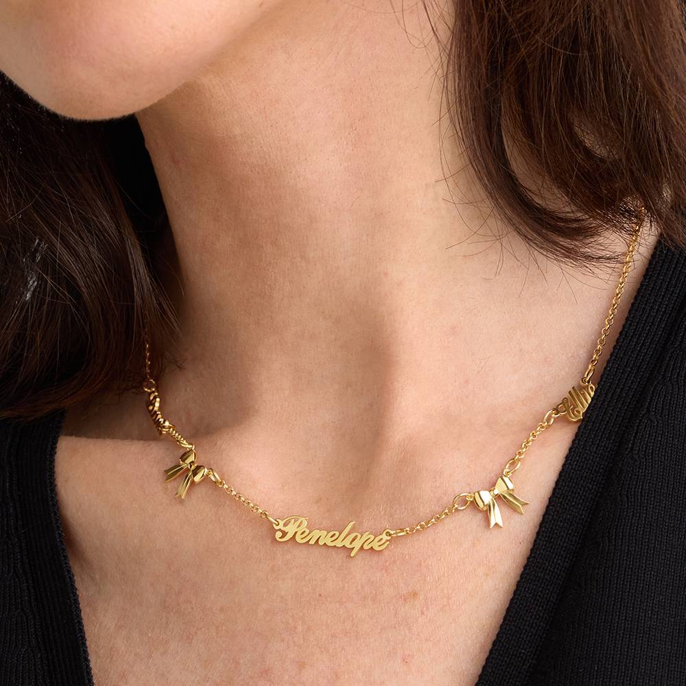 Be My Bow Multi-name Necklace in 14K Yellow Gold - Nicky Hilton Collection - Image 2