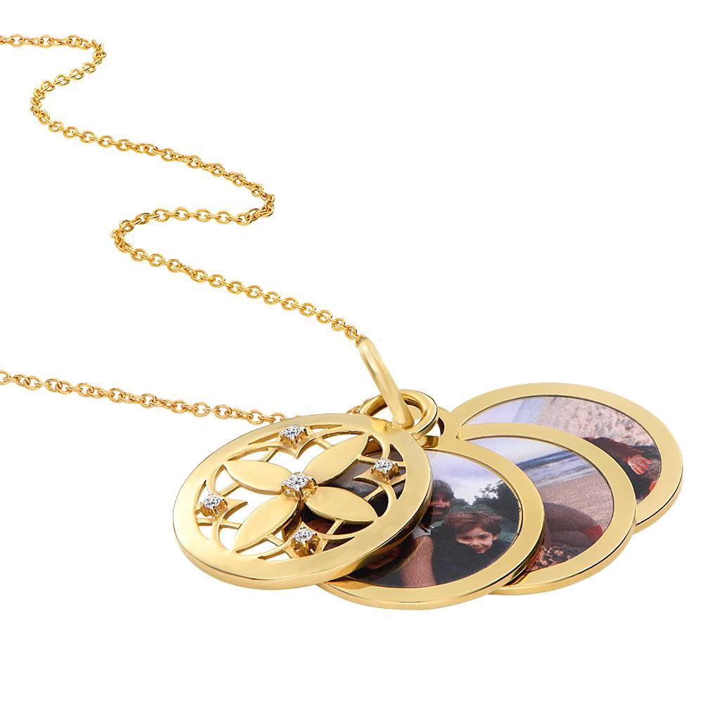 Floret Photo Pendant Necklace in 18K Gold Vermeil - Image Necklace - Image 3