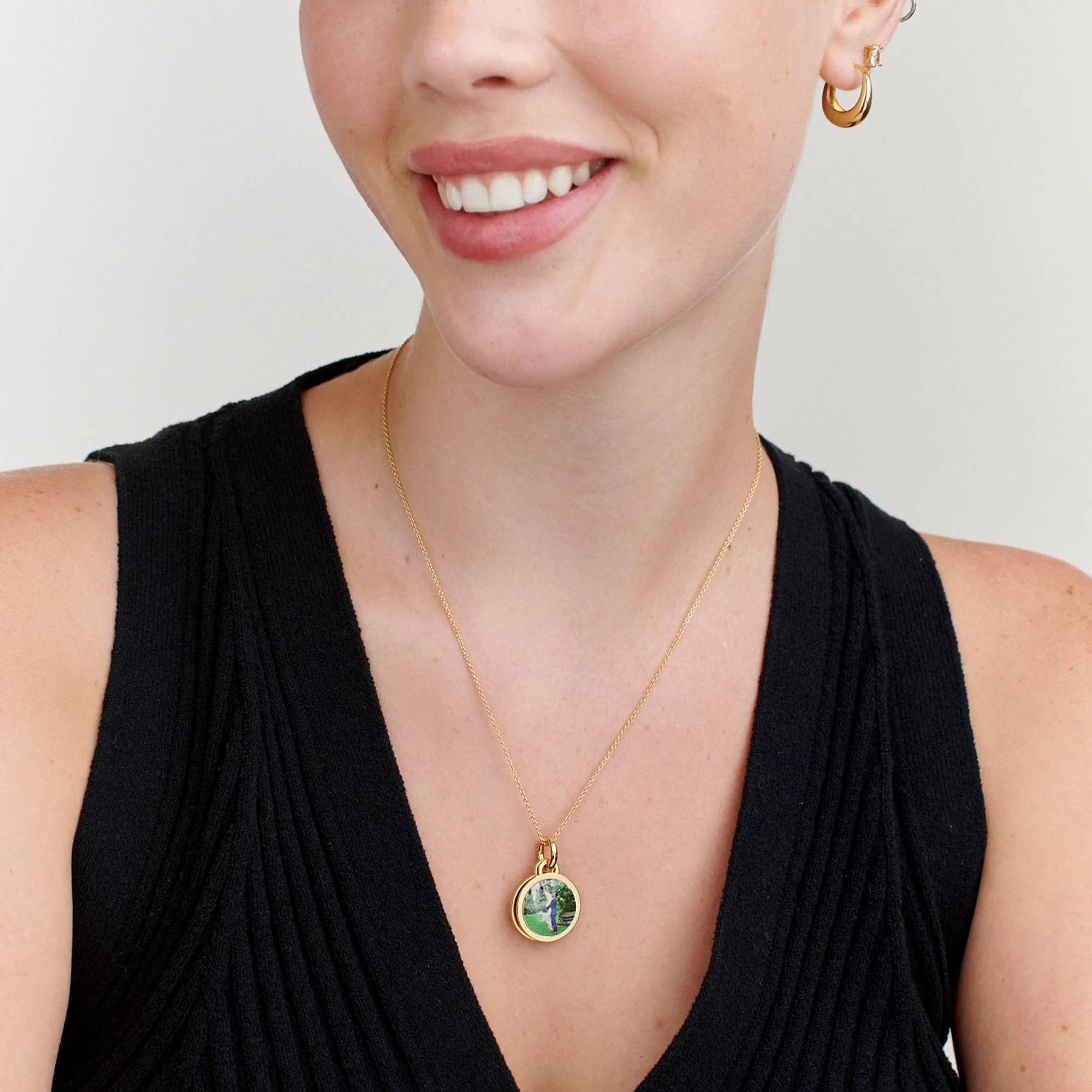 Forever Photo Pendant Necklace in 18K Gold Plating - Image Necklace - Image 2